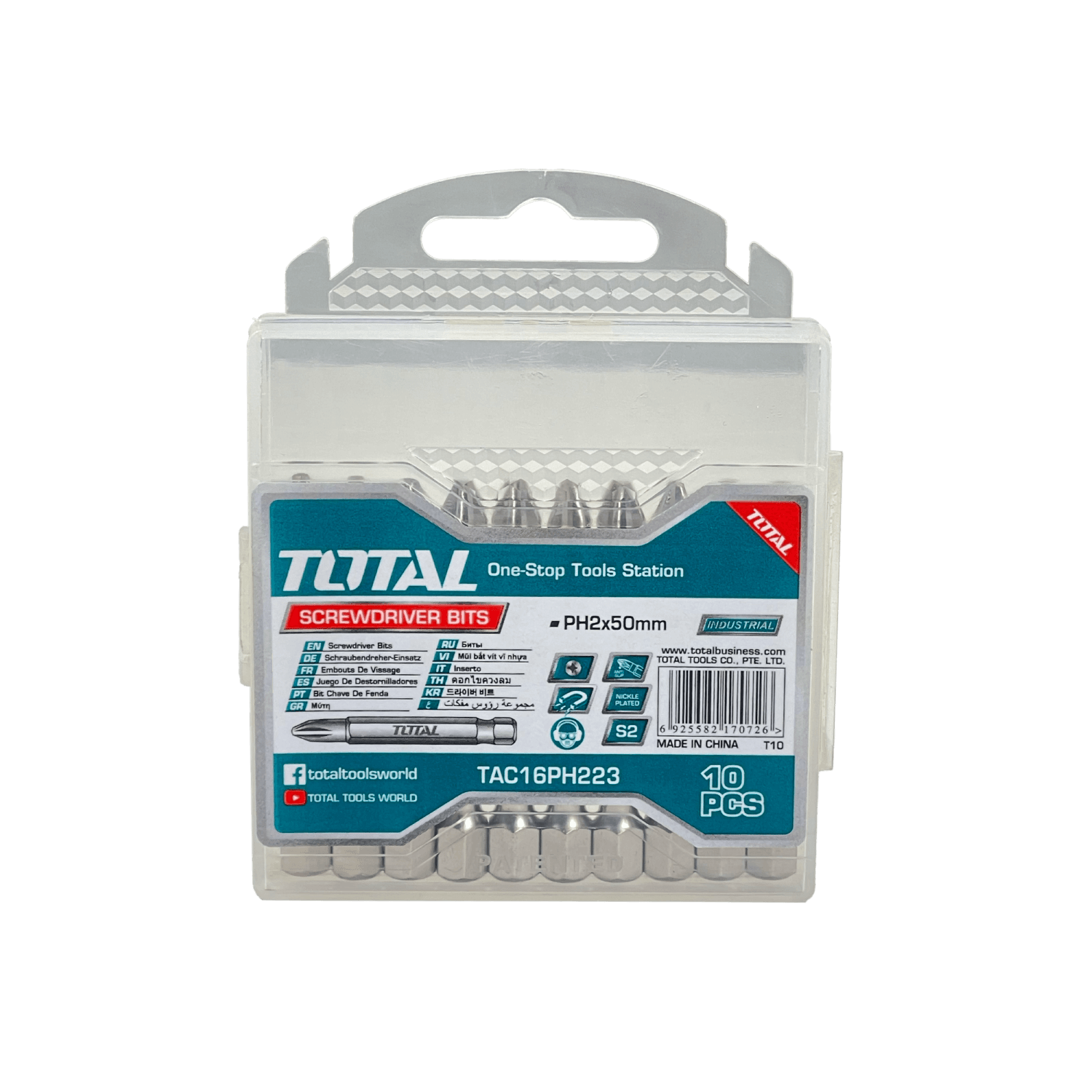 Set puntas Total SET-10PH2 Phillips PH2 10 piezas 50mm 1