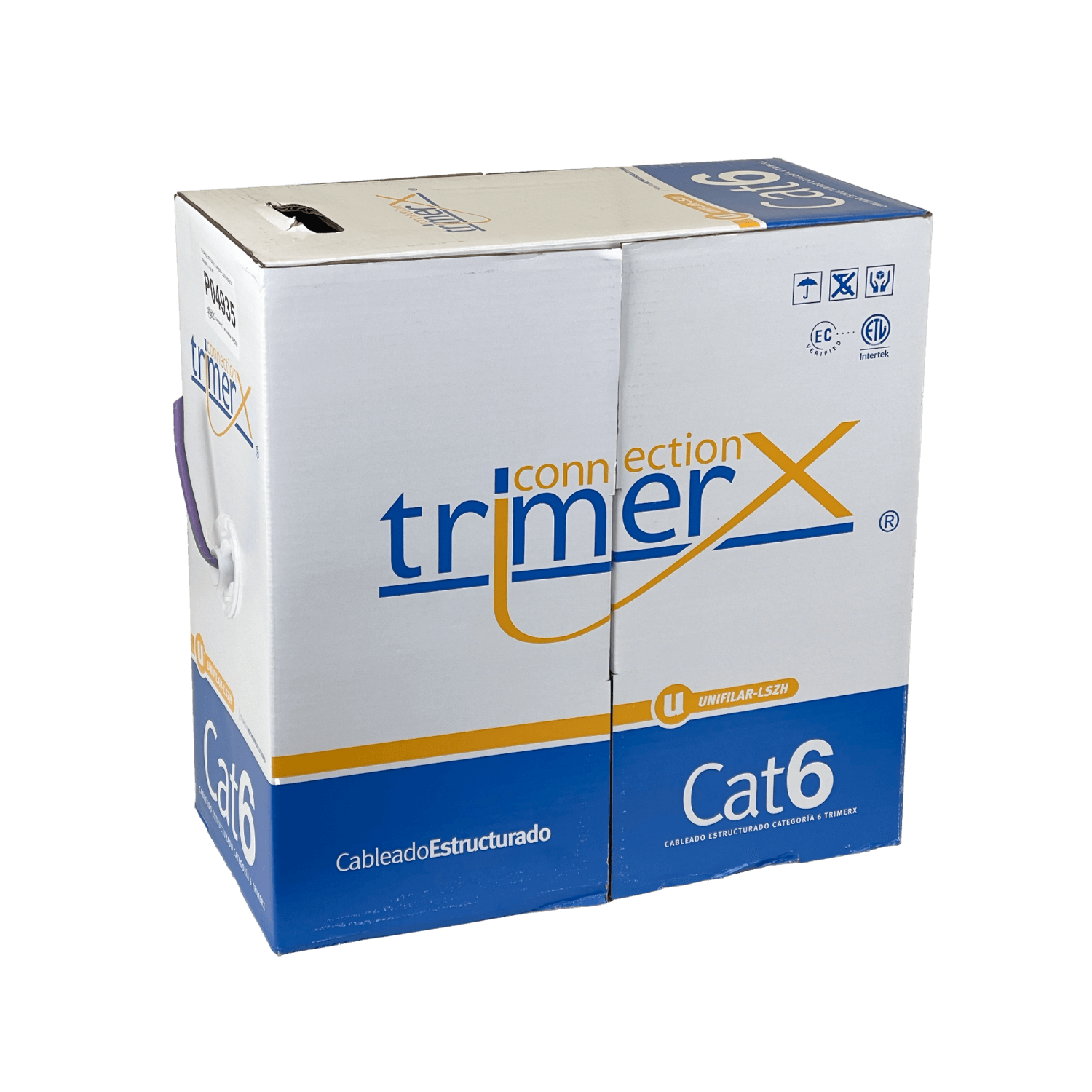 Caja Cable TRIMERX AWG23 LSHZ CAT6 Violeta, Unifilar, 305m, Cobre 1