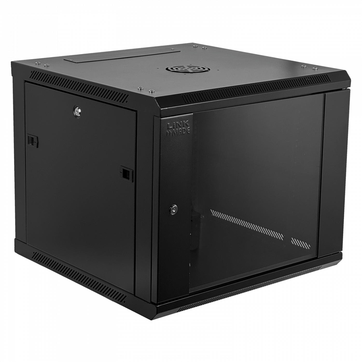 Gabinete Pared LINKMADE RK09-6LD 9U Fondo 60cm Negro Desarmado 8