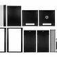 Gabinete Rack LINKMADE RK18-6LD 18U 60cm de Fondo Desarmado para Montaje en Pared - Negro - Miniatura 5