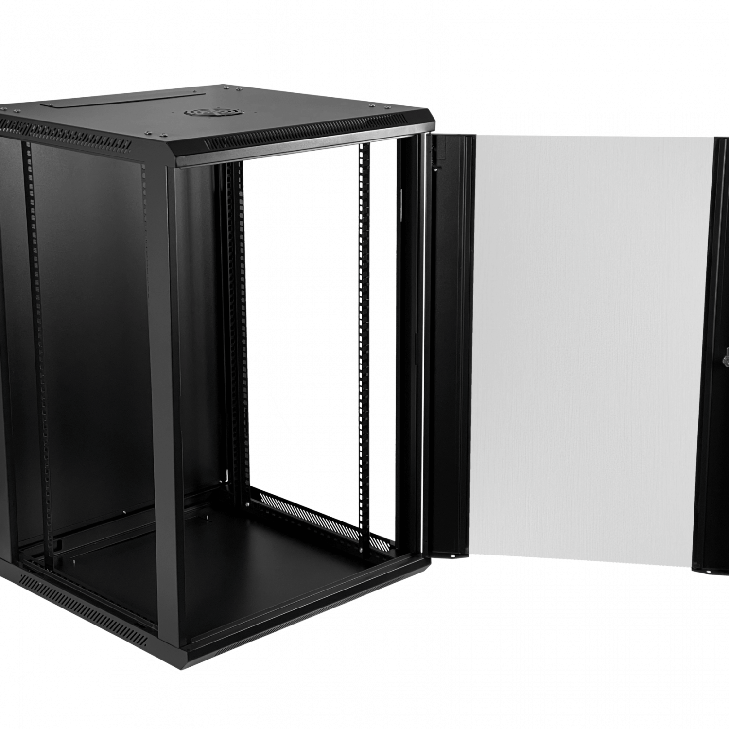 Gabinete Rack LINKMADE RK18-6LD 18U 60cm de Fondo Desarmado para Montaje en Pared - Negro 7