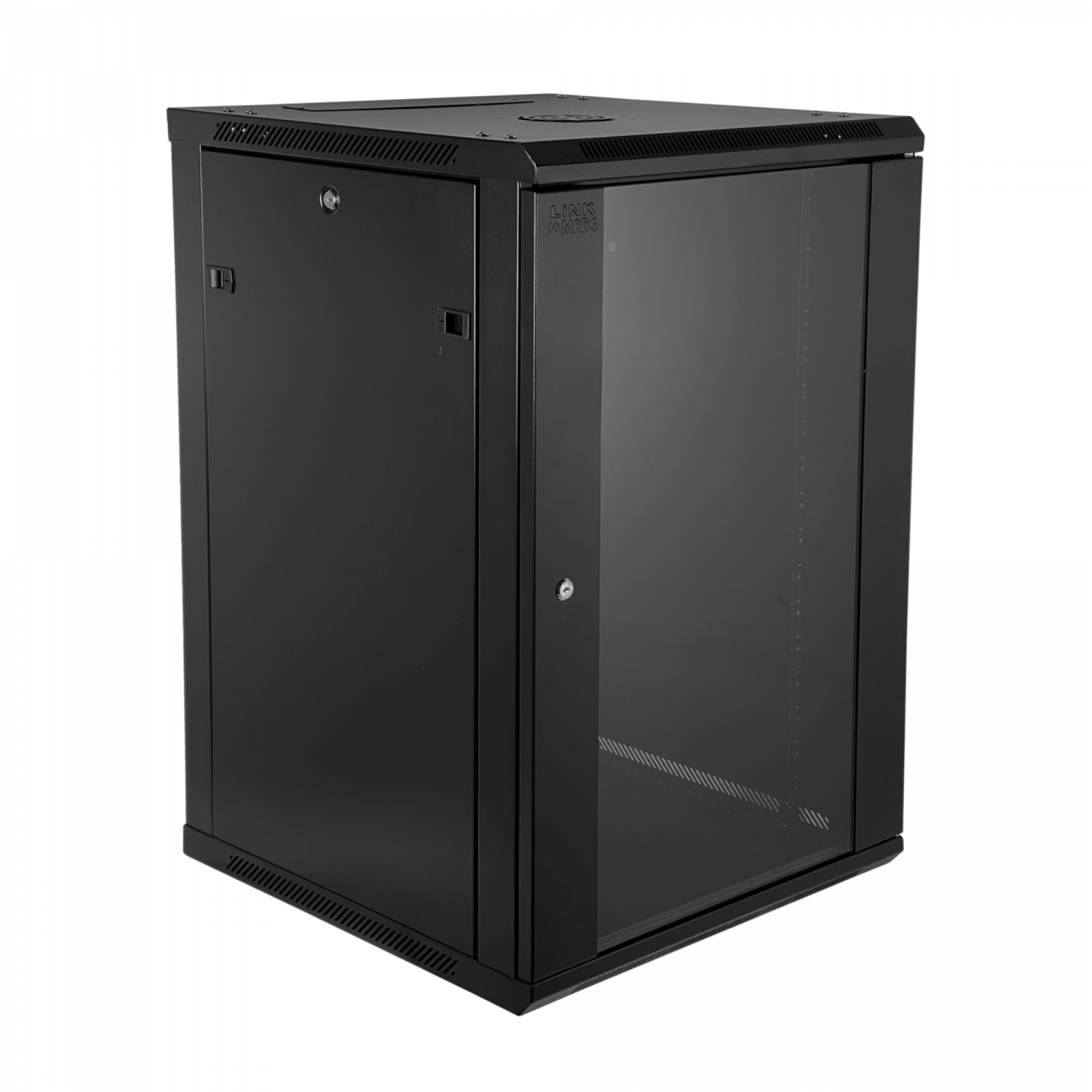 Gabinete Rack LINKMADE RK18-6LD 18U 60cm de Fondo Desarmado para Montaje en Pared - Negro 8