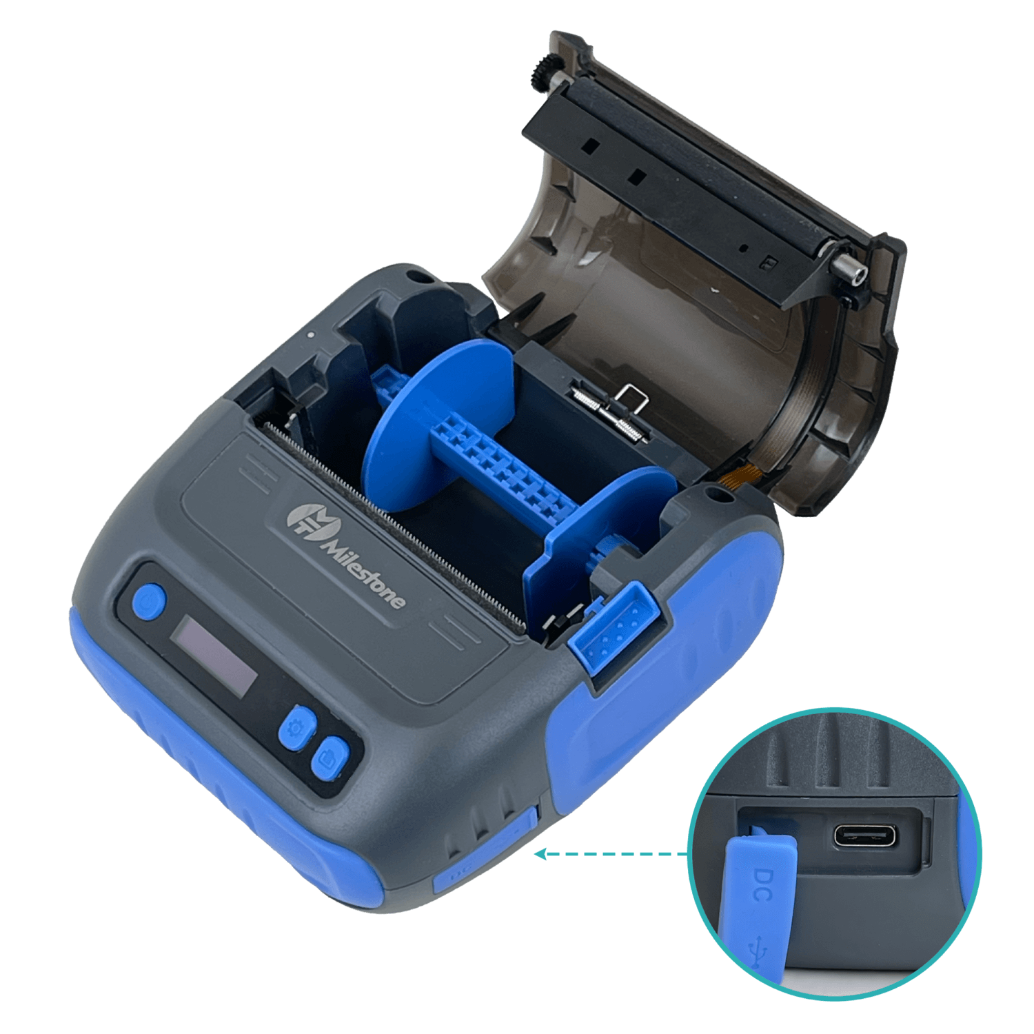 Impresora Portátil Térmica MILESTONE MHT-P29L Bluetooth USB-C 80mm Alimentación 5V/1A 4