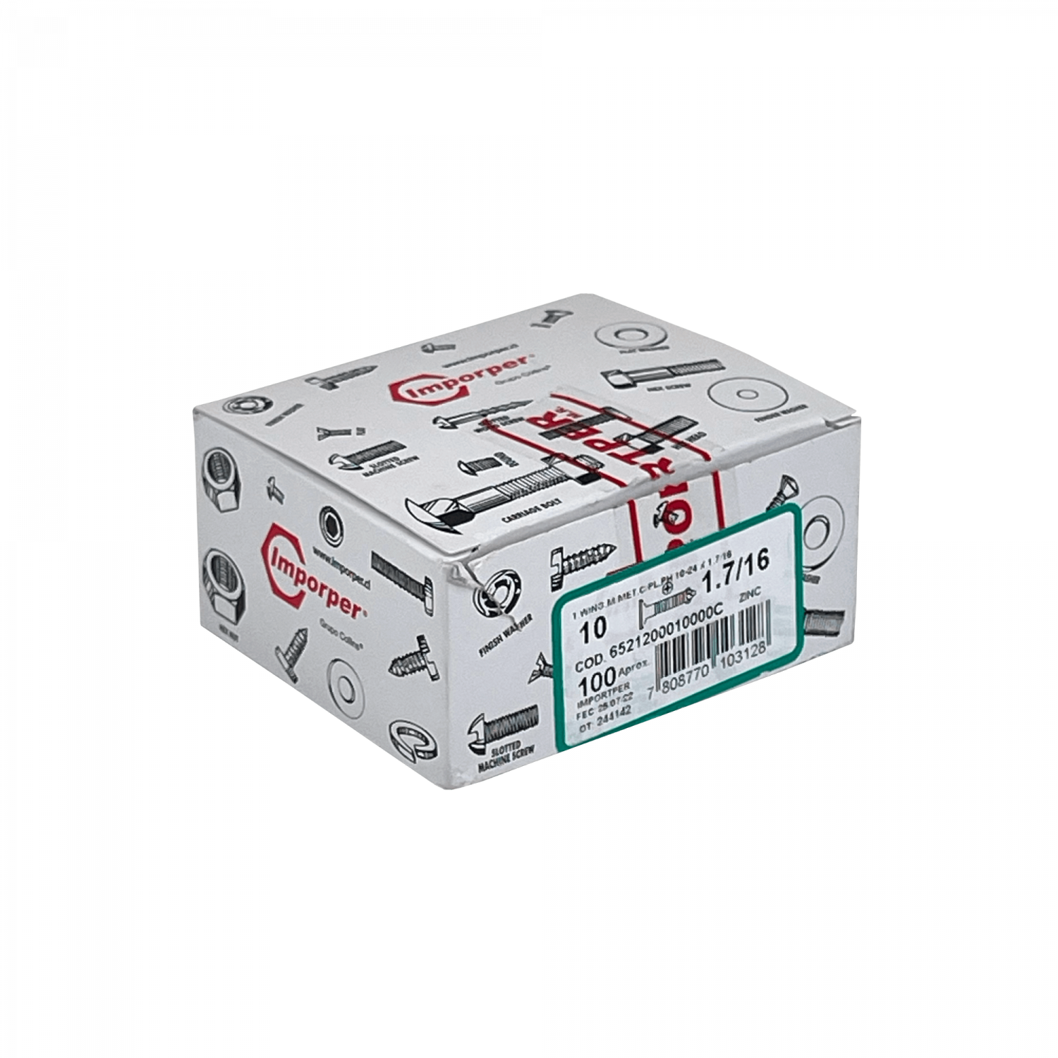 Autoperforante Tornillo Winger 100u. 10-24 X 1.7/16-pulg 652120001 3
