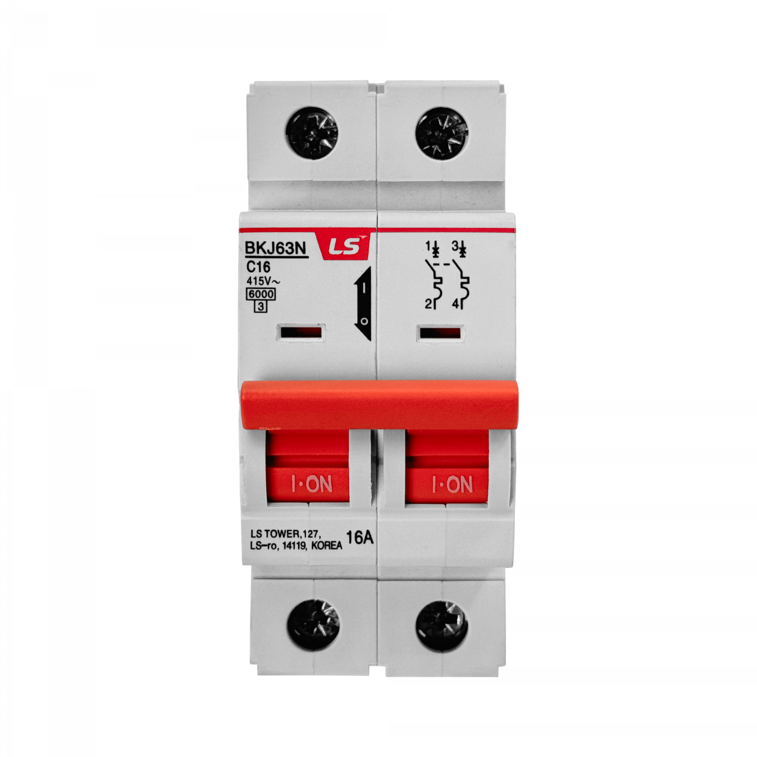 LS 2x16A 6kA 230/400V Interruptor Automatico Bipolar 2x16A Curva C16 2