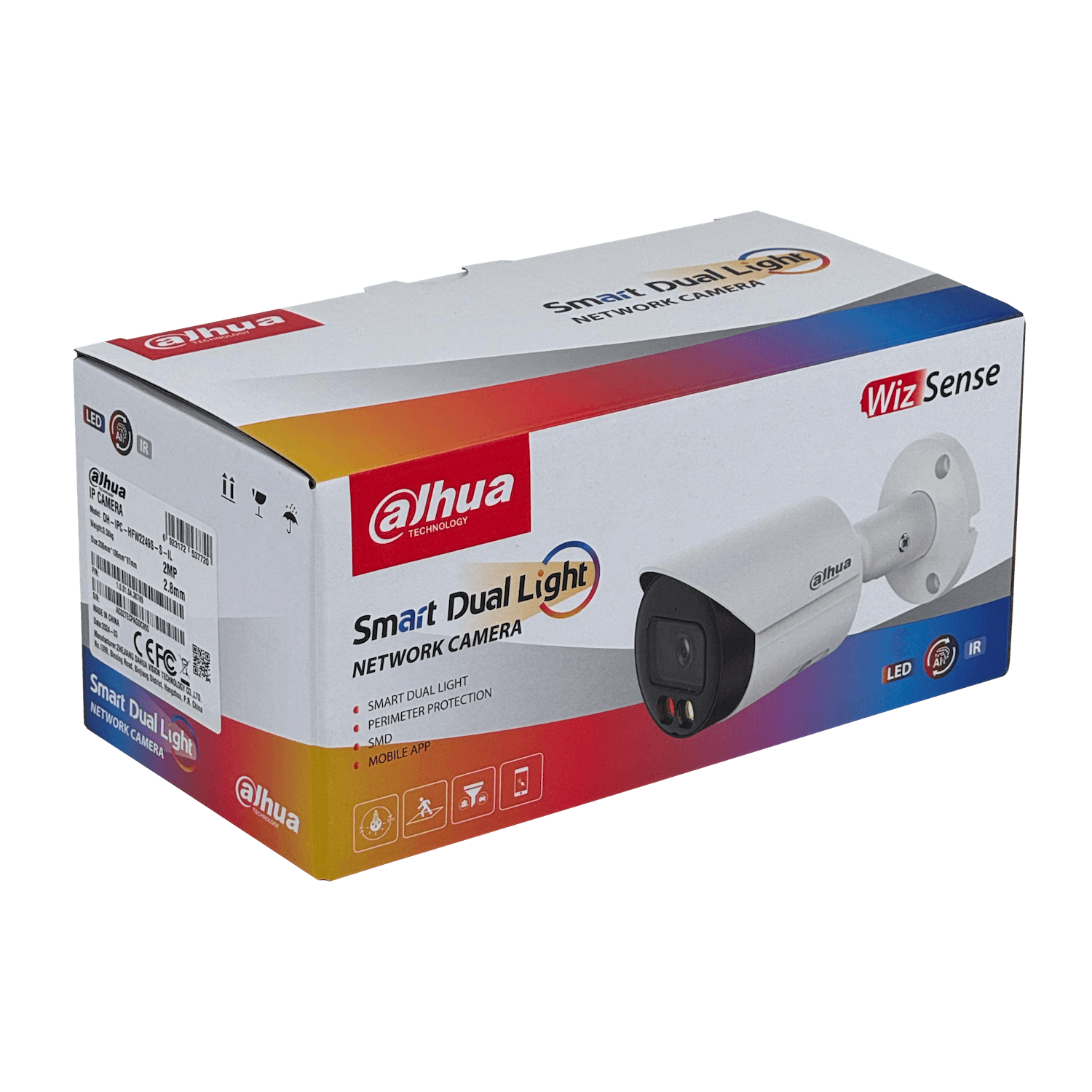 DAHUA Bala 2MP fijo-2,8mm PoE IR30mt IP67 IP IA MicrSD WizSense 4