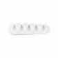 Organizador de 5 Cable Escritorio Adhesivo Silicona Blanco 27x67mm - Miniatura 1