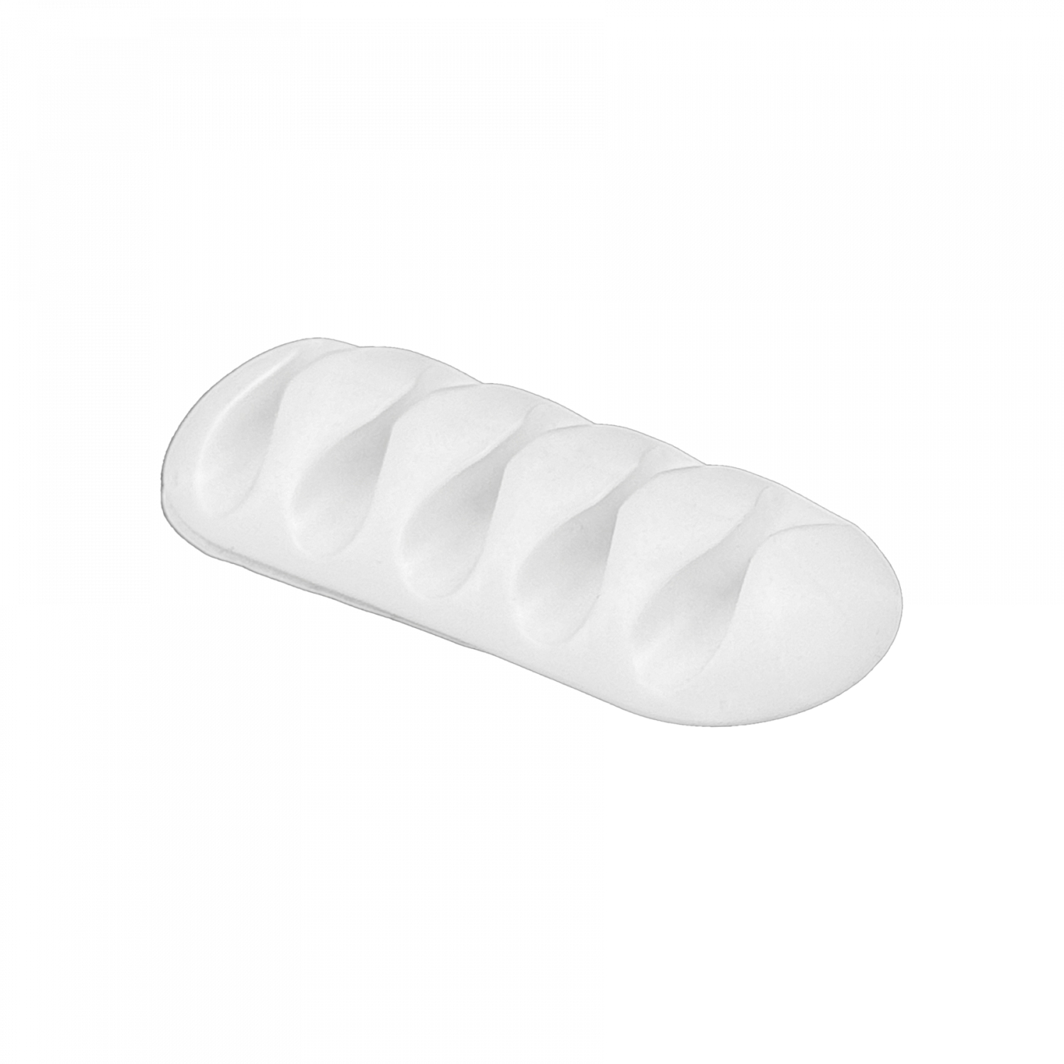 Organizador de 5 Cable Escritorio Adhesivo Silicona Blanco 27x67mm 2