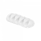 Organizador de 5 Cable Escritorio Adhesivo Silicona Blanco 27x67mm - Miniatura 2