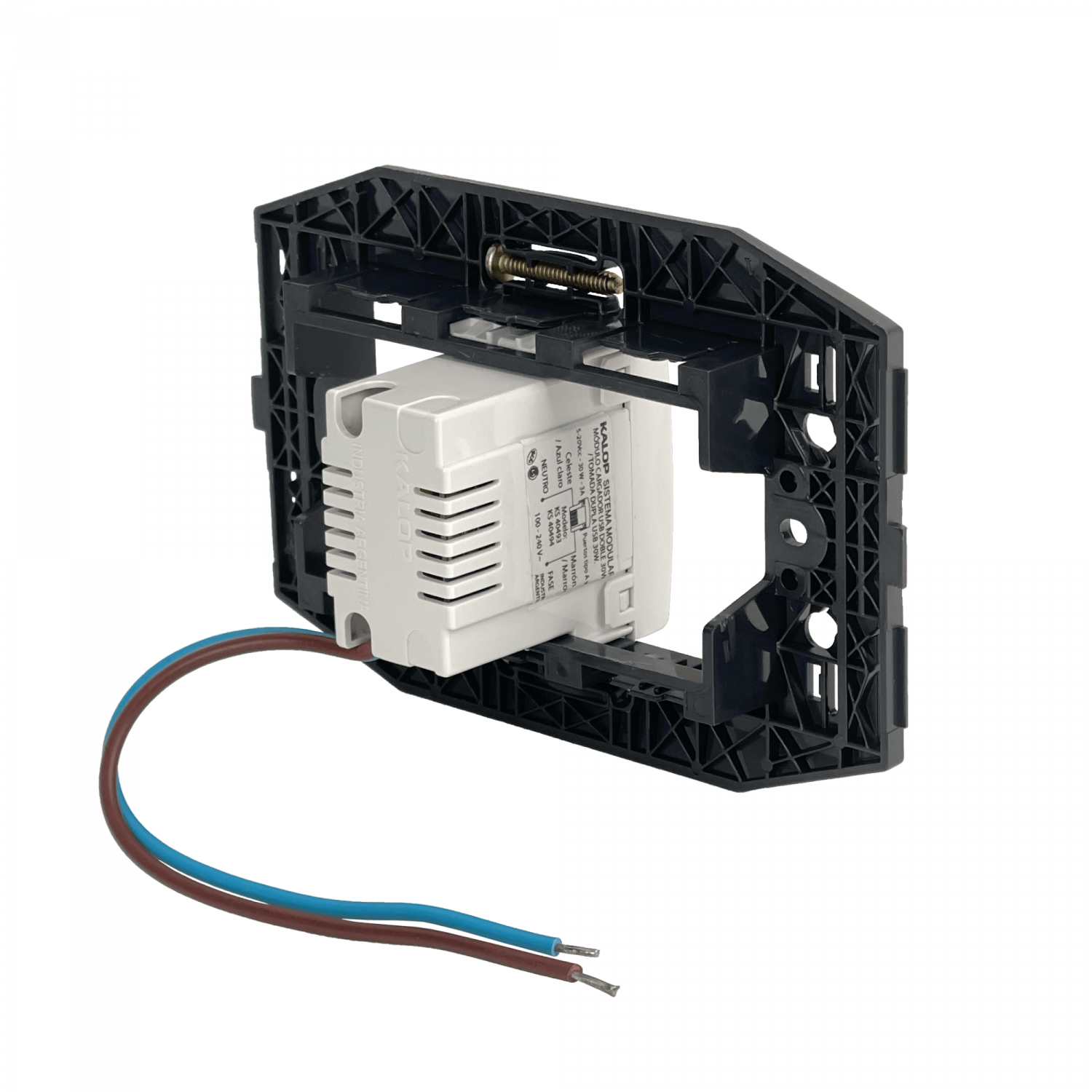 KALOP Type-C 1xUSB-C 1xUSB-A Total 3A 10W 100-240VAC Bastidor KS40493 3
