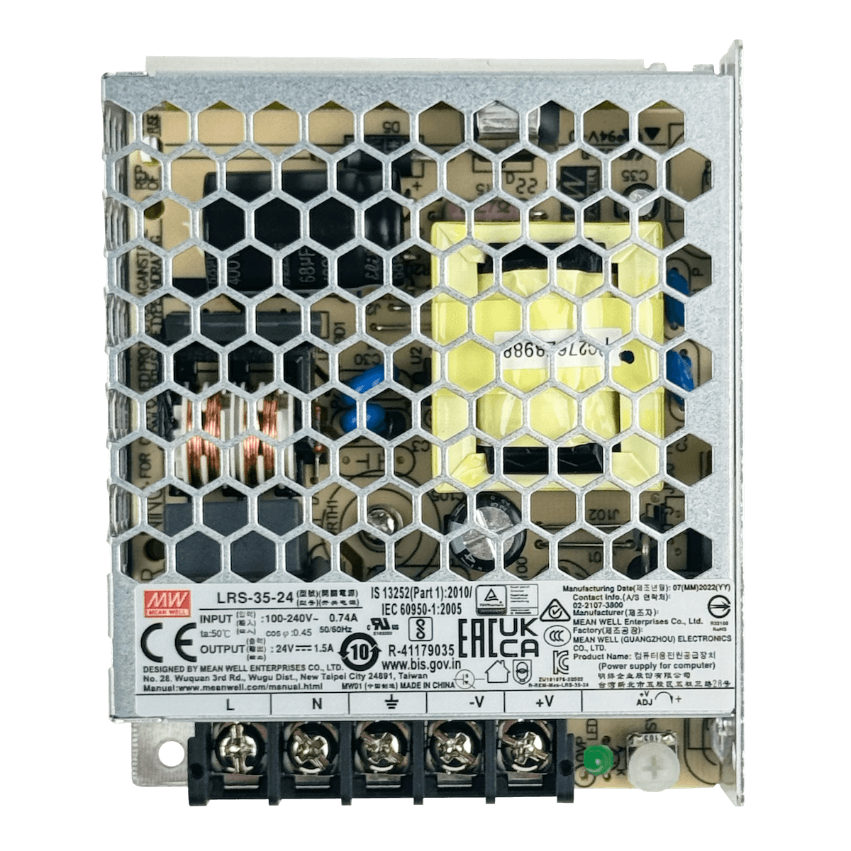 Fuente de Poder MEANWELL 36W 24V - Open-Frame, voltaje ajustable para múltiples aplicaciones 3