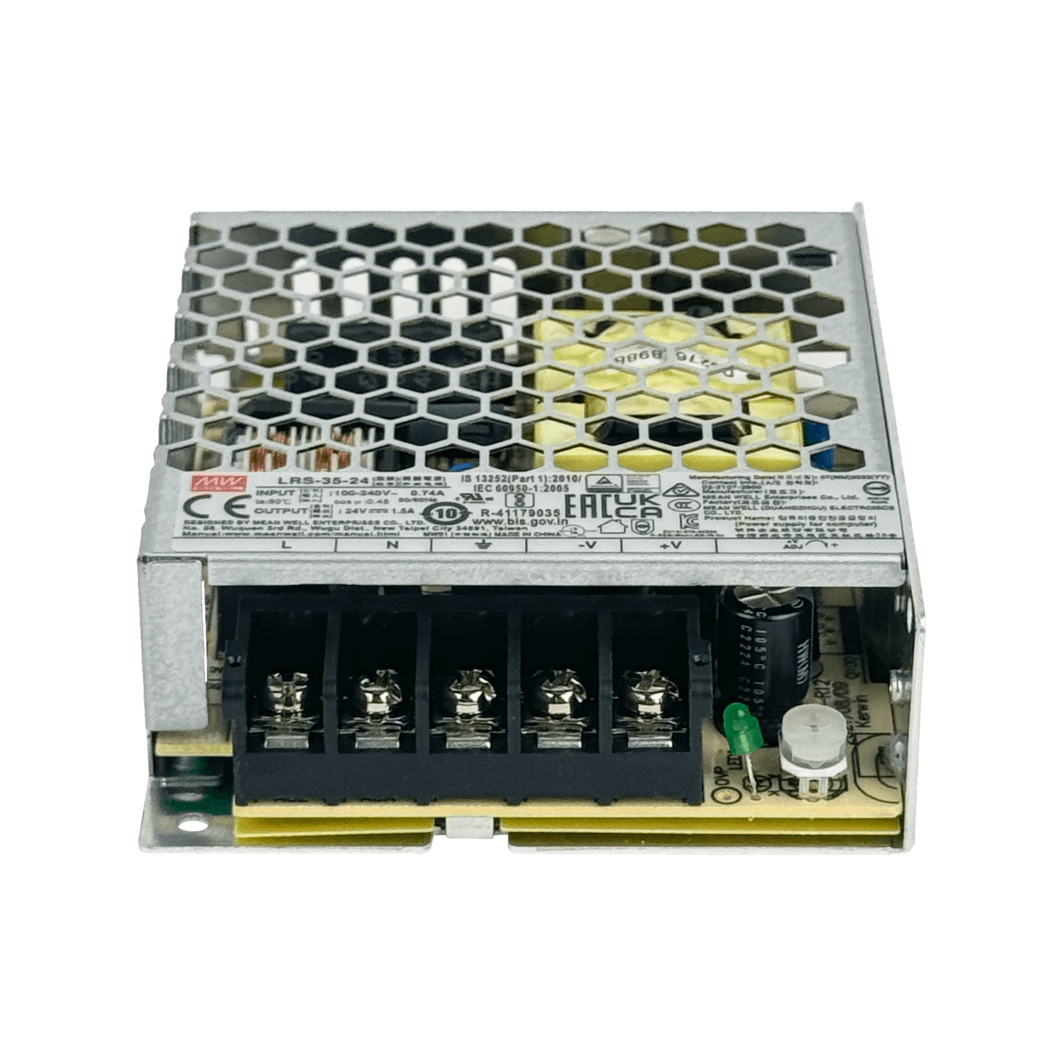 Fuente de Poder MEANWELL 36W 24V - Open-Frame, voltaje ajustable para múltiples aplicaciones 5