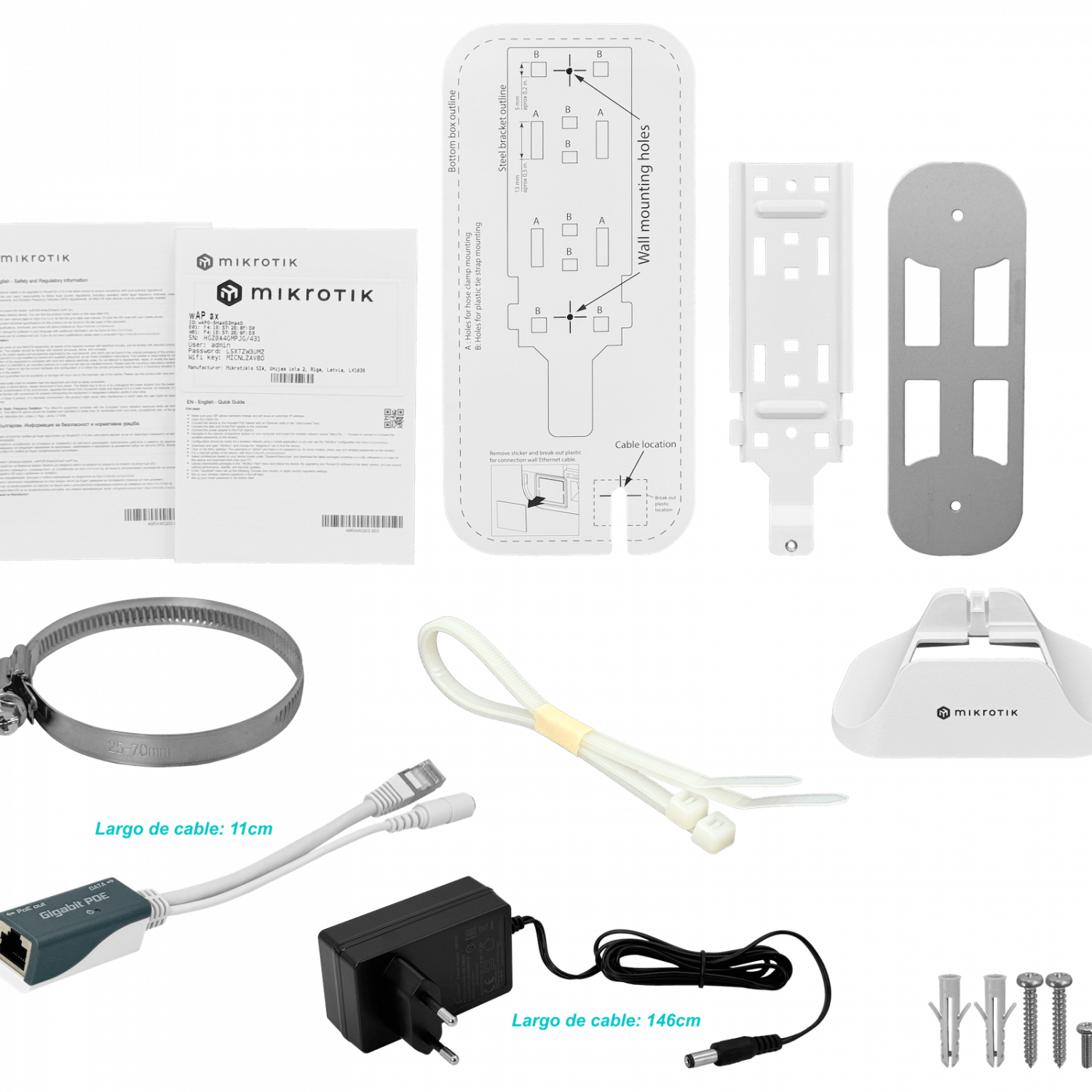 Punto de Acceso Inalámbrico MikroTik wAP ax - Wi-Fi 6 de Doble Banda, x2 Puertos Ethernet 1