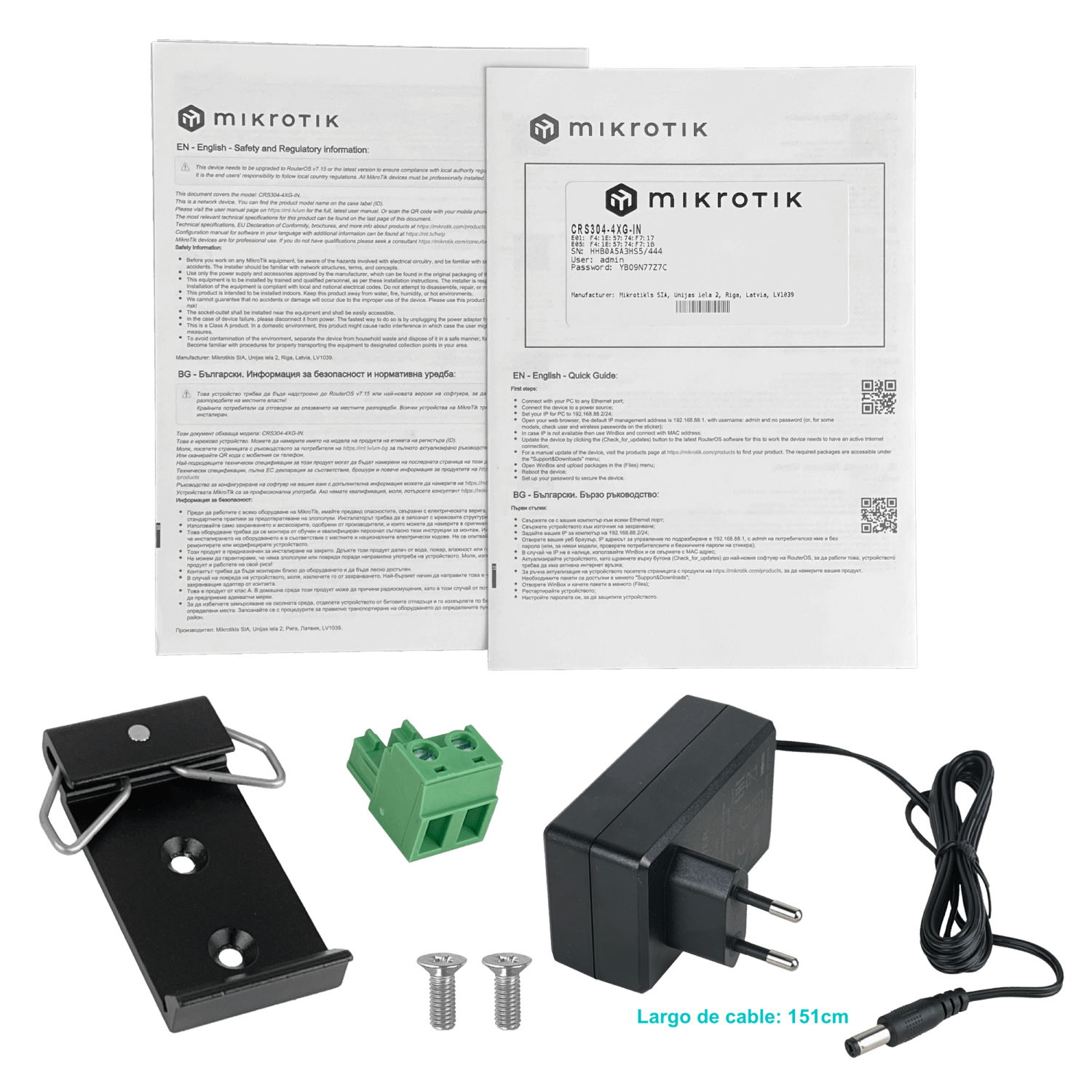Switch Compacto 10G, 4 Puertos Ethernet 10G, MikroTik CRS304-4XG-IN, ARM 64bit,  1200 MHz 2