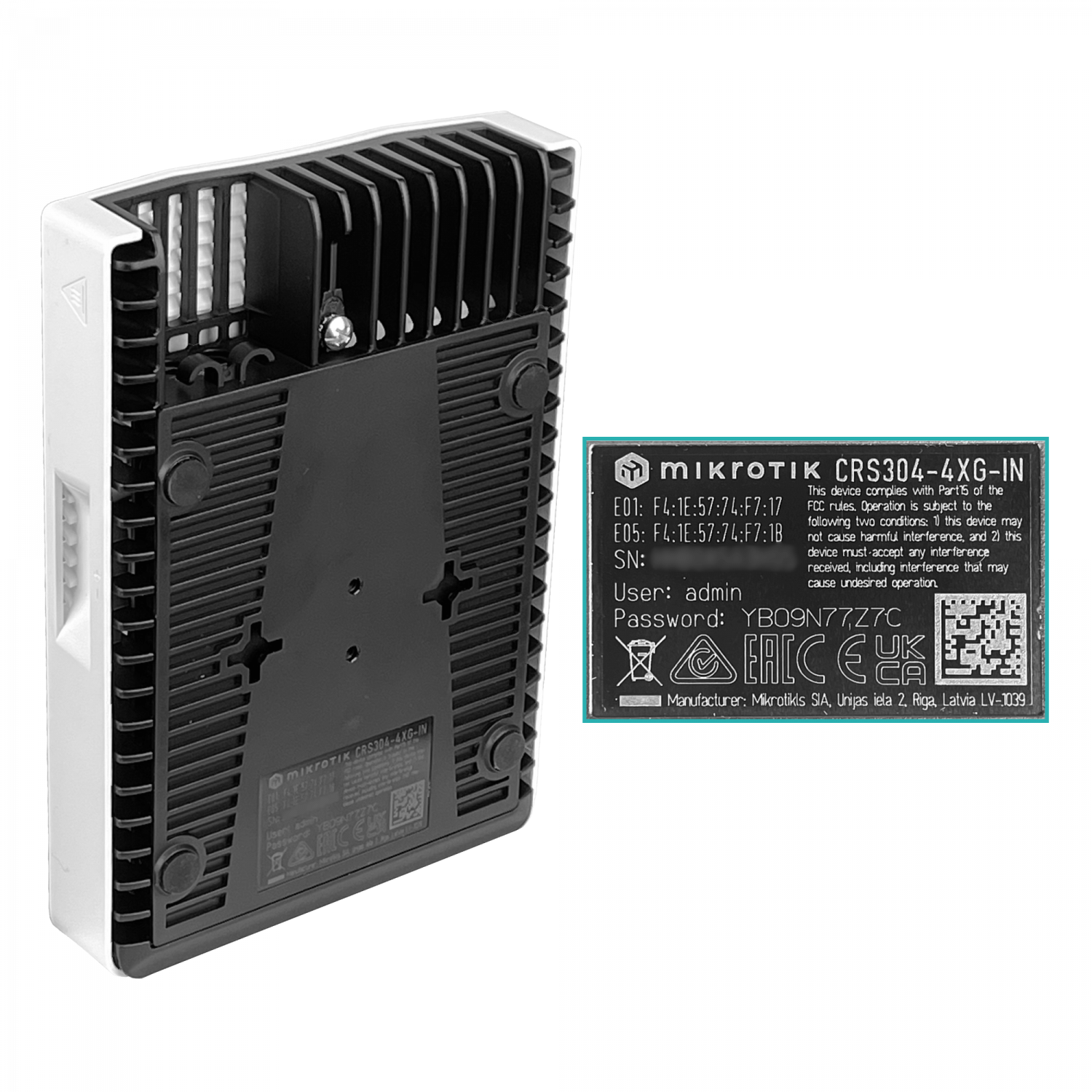 Switch Compacto 10G, 4 Puertos Ethernet 10G, MikroTik CRS304-4XG-IN, ARM 64bit,  1200 MHz 4