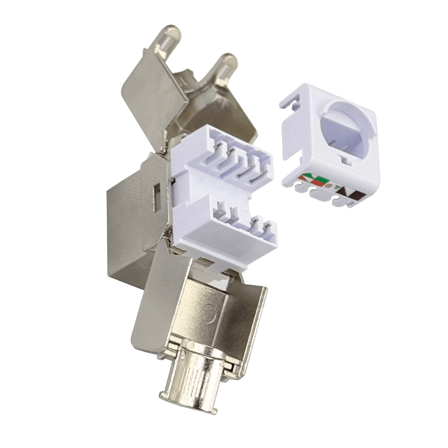 Acoplador Keystone Cat6A Ubiquiti 1 Unidad, Ubiquiti UACC-Keystone-Coupler-C6A 4