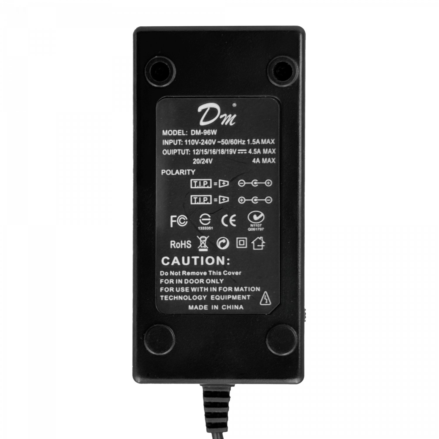 Transformador Universal FVS-96W 12–24V 96W 4A Entrada 110–240VAC 3