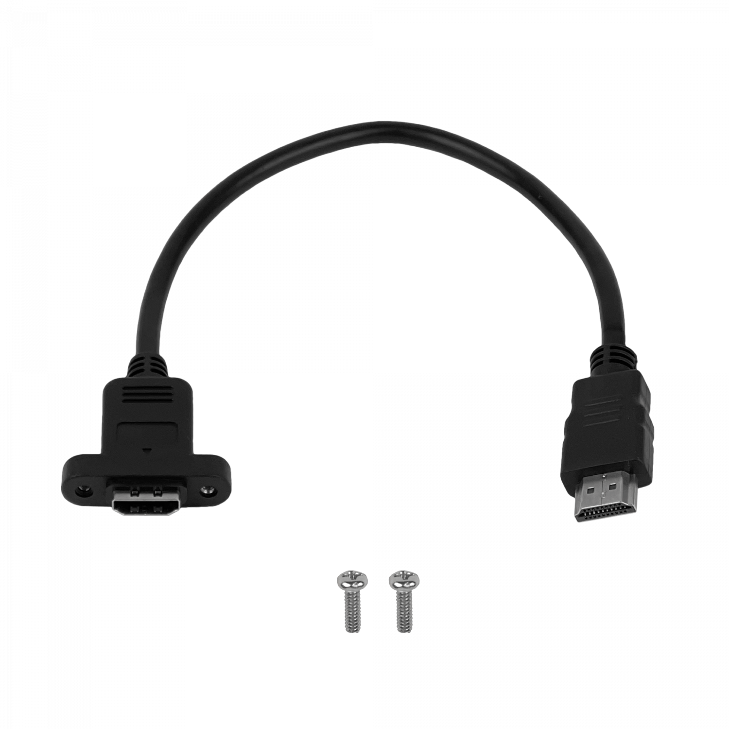 Cable HDMI Atornillable 30cm, HDMI-Macho a HDMI-Hembra, 1080p 1