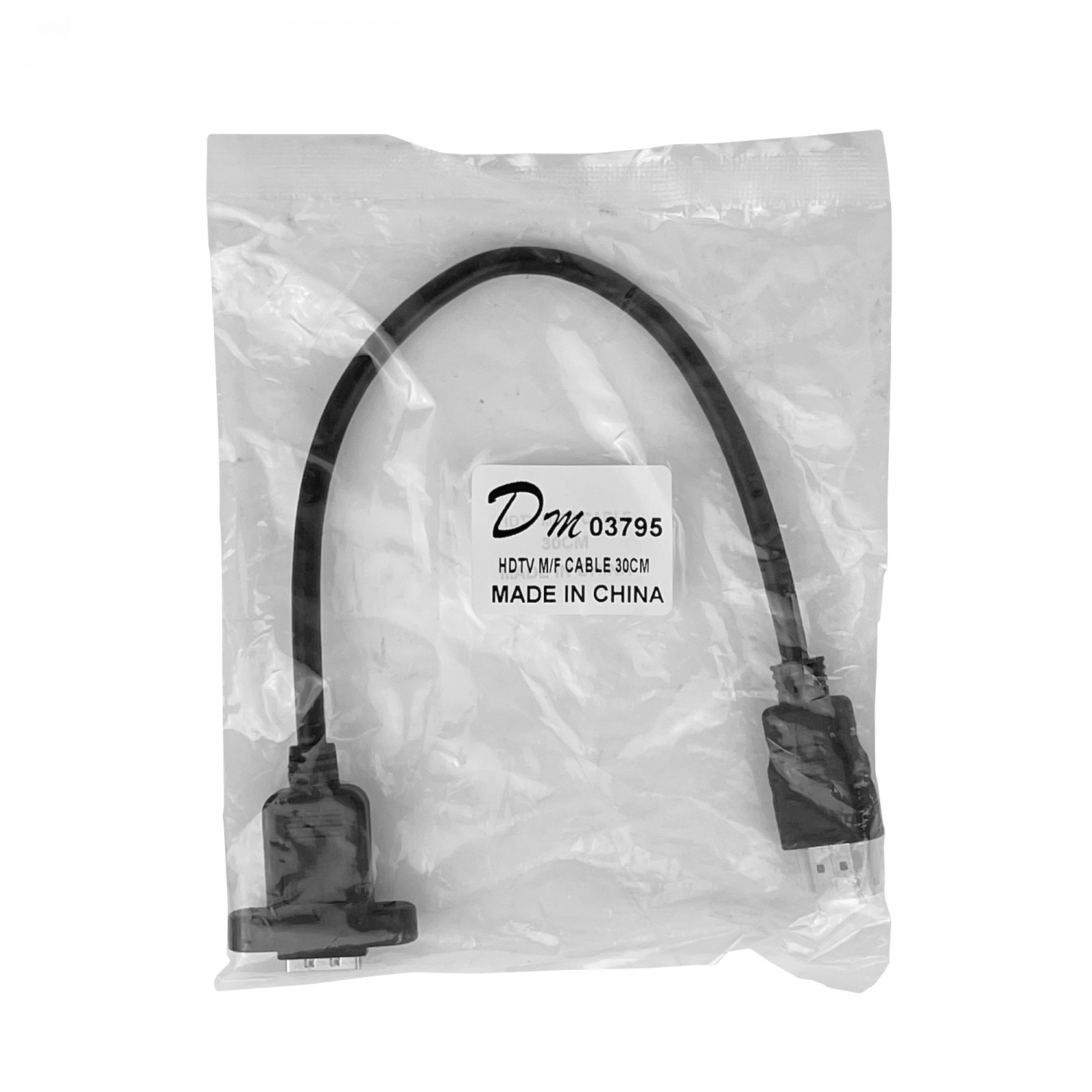 Cable HDMI Atornillable 30cm, HDMI-Macho a HDMI-Hembra, 1080p 3