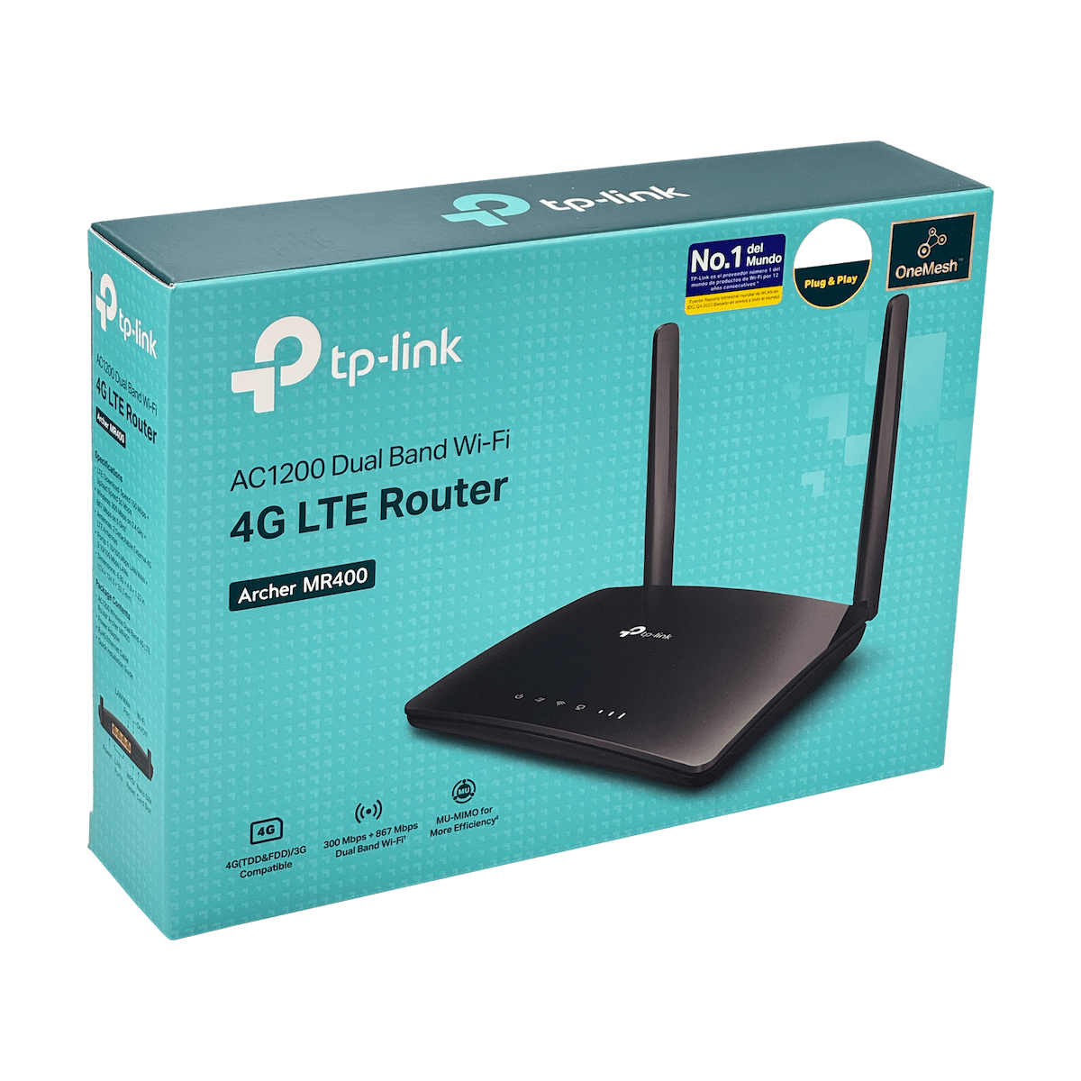 Router Inalámbrico TP-Link Archer MR400 AC1200 4G LTE de Doble Banda 5