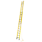 3,8-7,60mt 140kg Telescopica Fibra De Vidrio 28-Peldano Escalera - Miniatura 4
