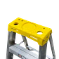 0.7mt 105KG Taburete Tijera Aluminio 3-Peldano Escalera 0,71mt - Miniatura 3