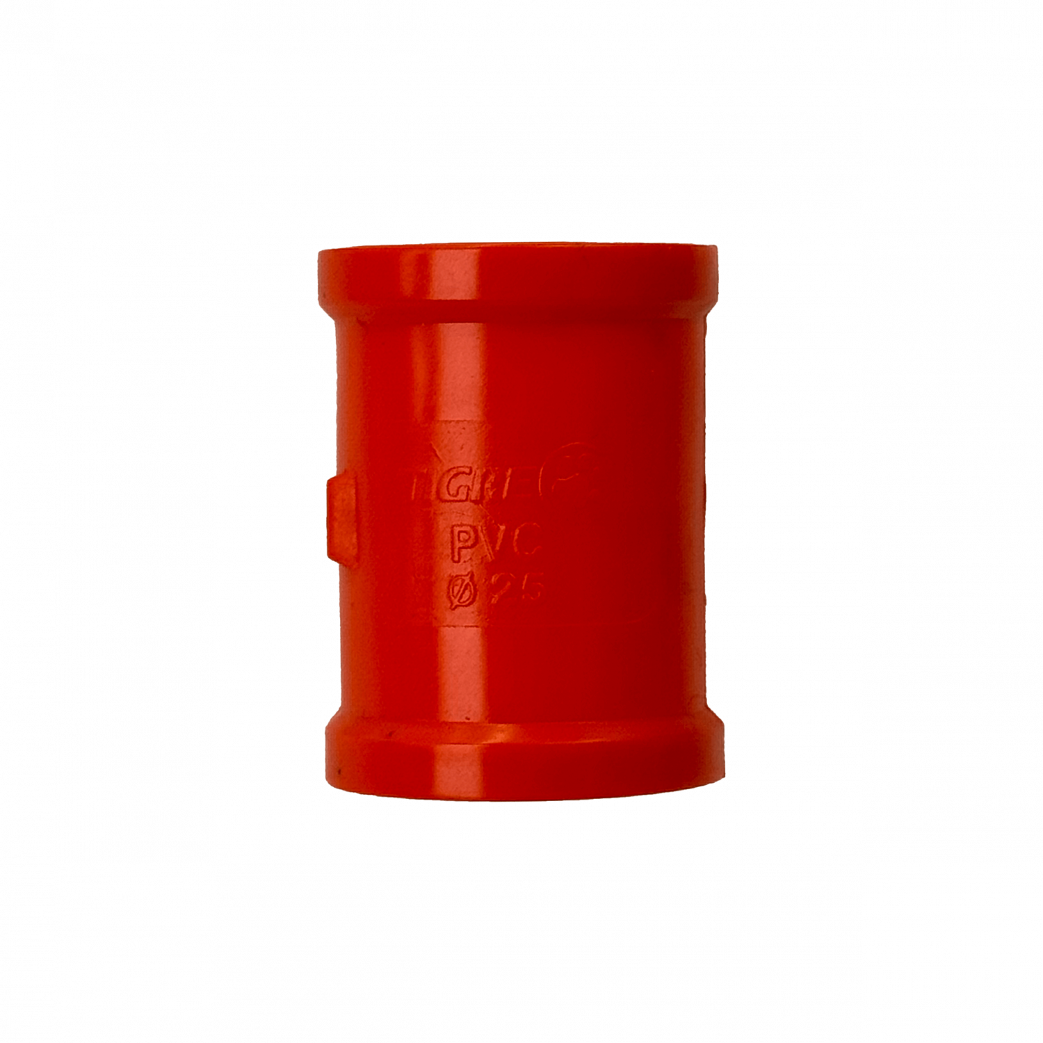 25mm Copla PVC para Tubo Naranjo Certificacion SEC 1