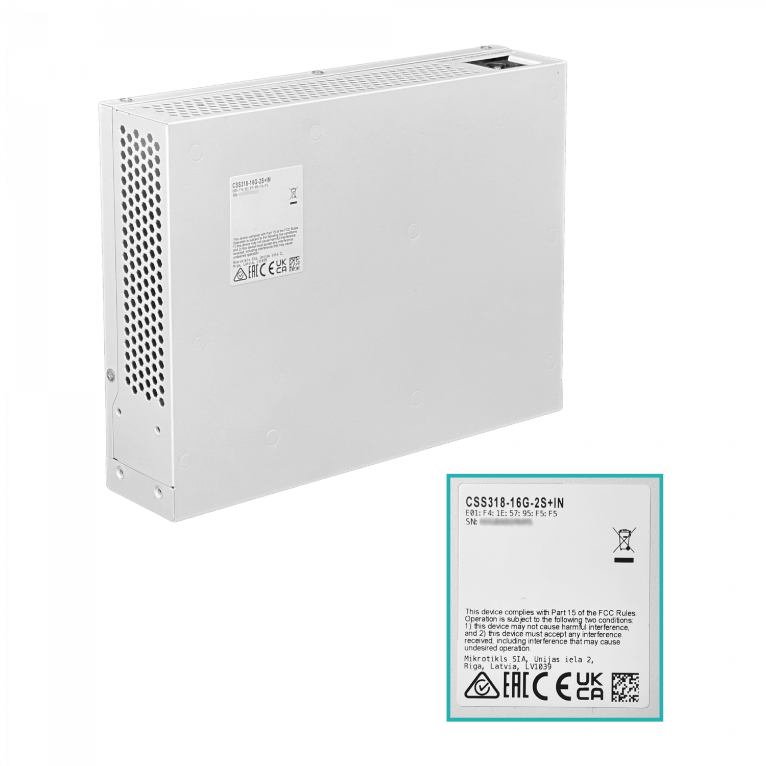Switch Gestionado MikroTik CSS318-16G-2S+IN - 16xGigabit Ethernet, 2xSFP+ 10G, Diseño Compacto 1