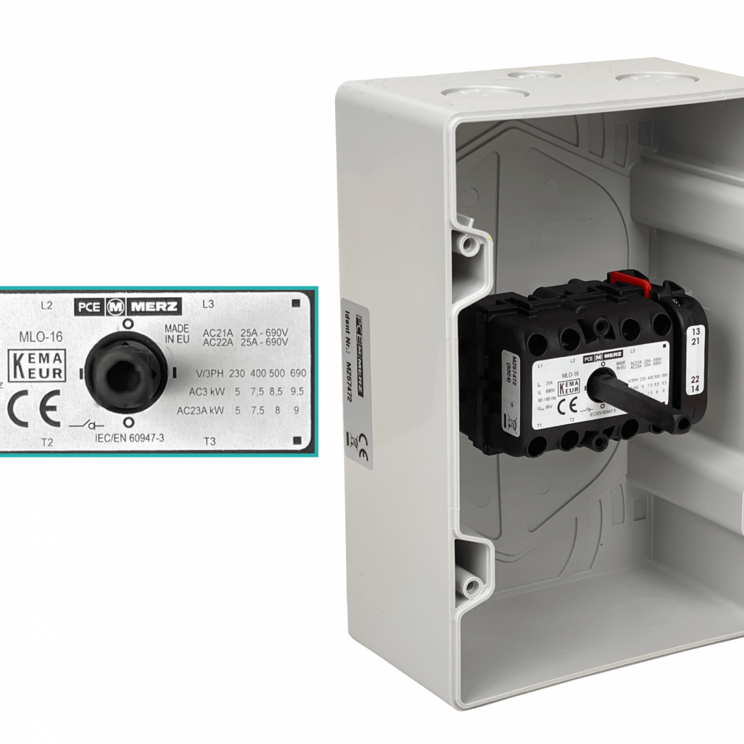 Interruptor de Bloqueo Candado 3-Fases 1-0 16A IP65 5