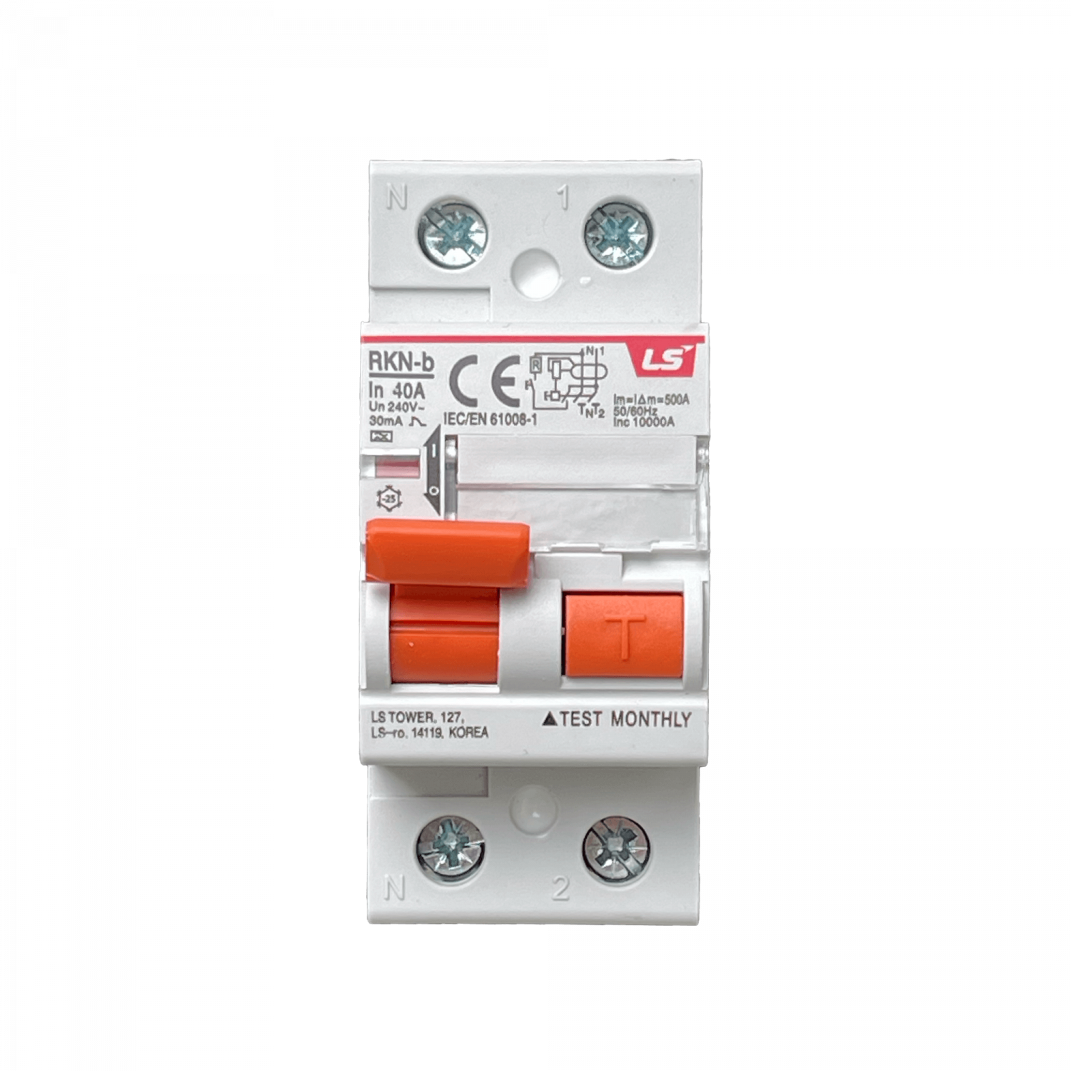 2x40A 2P 30mA Interruptor Diferencial BTDIN Proteccion RKN 5