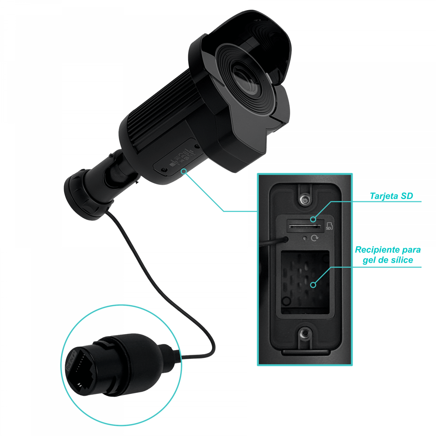 Camara Bala Ubiquiti UVC-AI-LPR negra 8MP IR15m 3x IP66 microfono PoE+ vigilancia inteligente 7