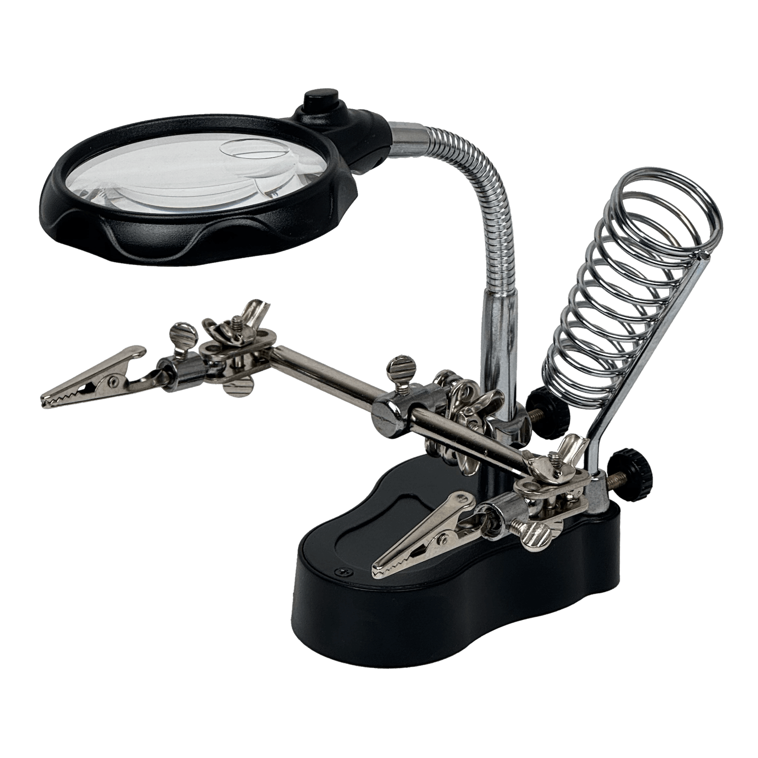 Tercera Mano Porta Soporte Cautin Lupa/3,5X /12X 2-Led Req 3-Pila-AAA 3