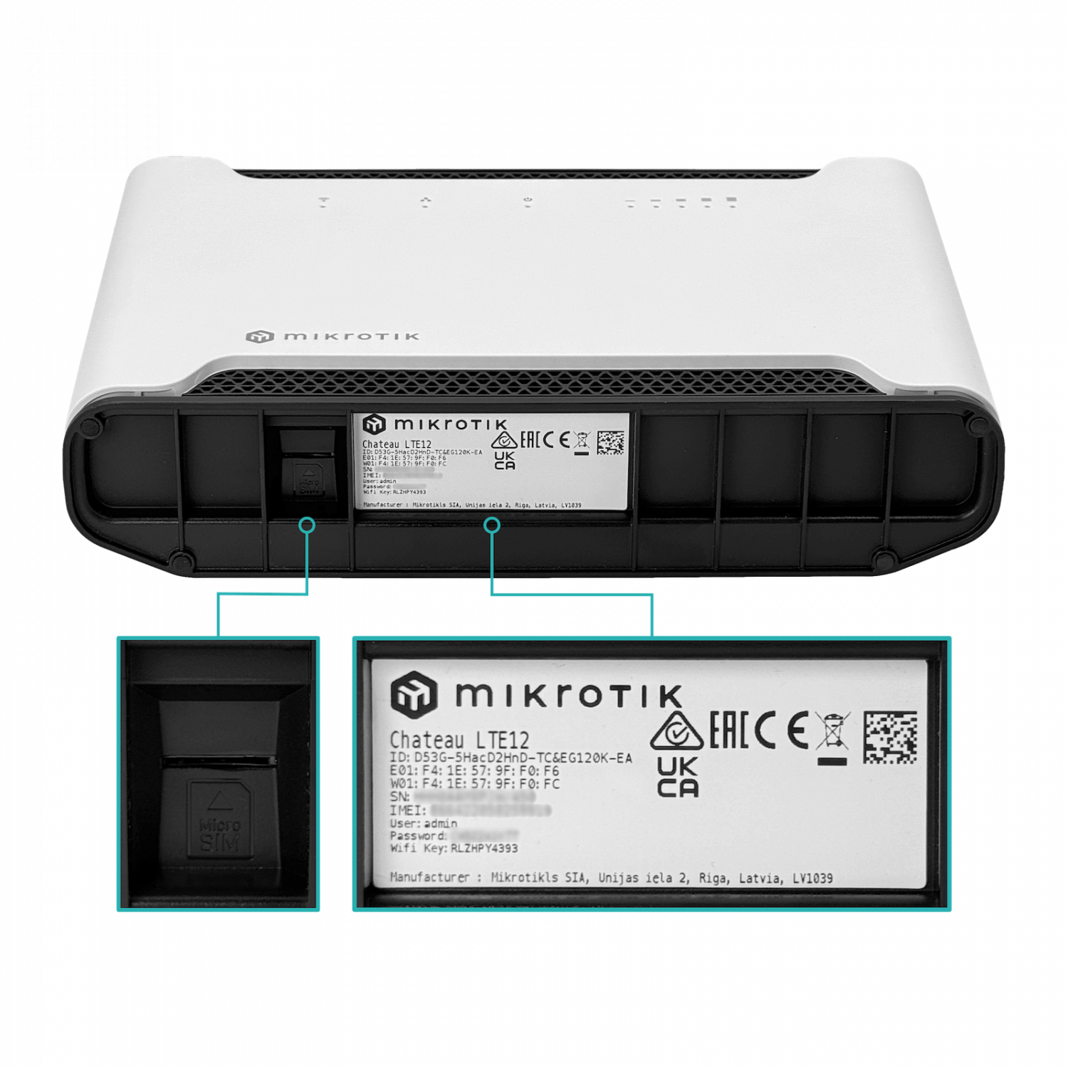 Router MikroTik Chateau LTE12, Dual Band AC1200, 5x Gigabit LAN, 4G LTE CAT12 2