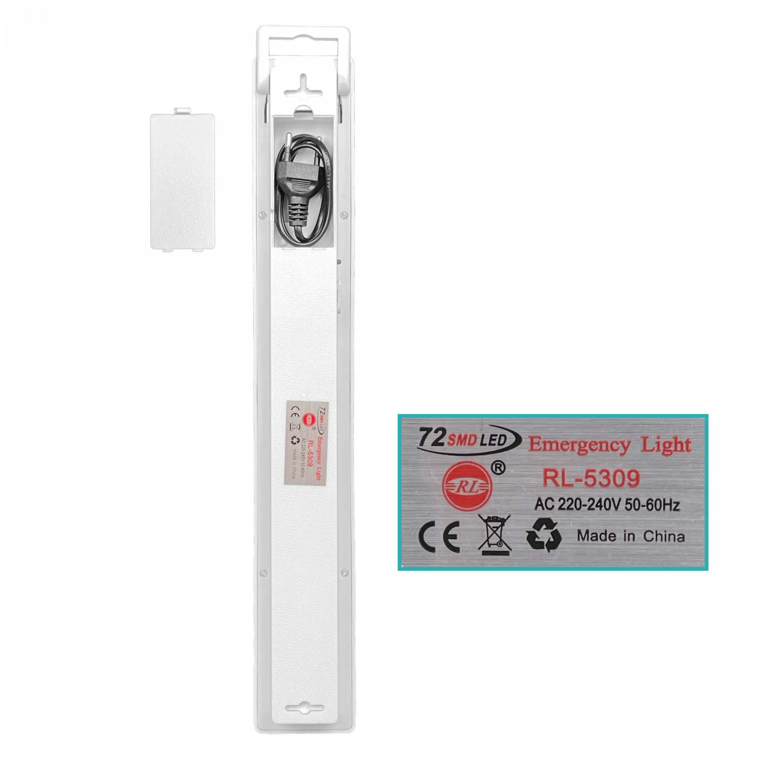 Lámpara de Emergencia EL072 72-LED 220V con Batería Interna 5