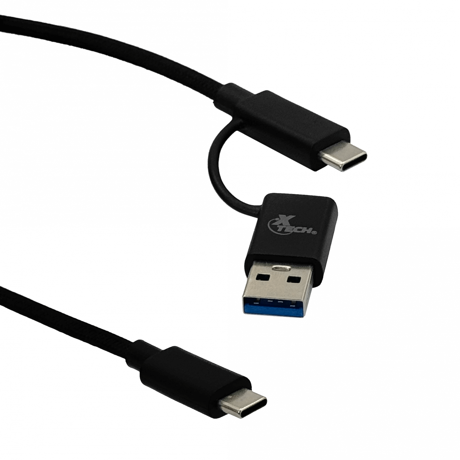 XTECH 2-IN-1 USB-C a USB-CM/AM Cable 182cm USB2.0 XTC-532 2