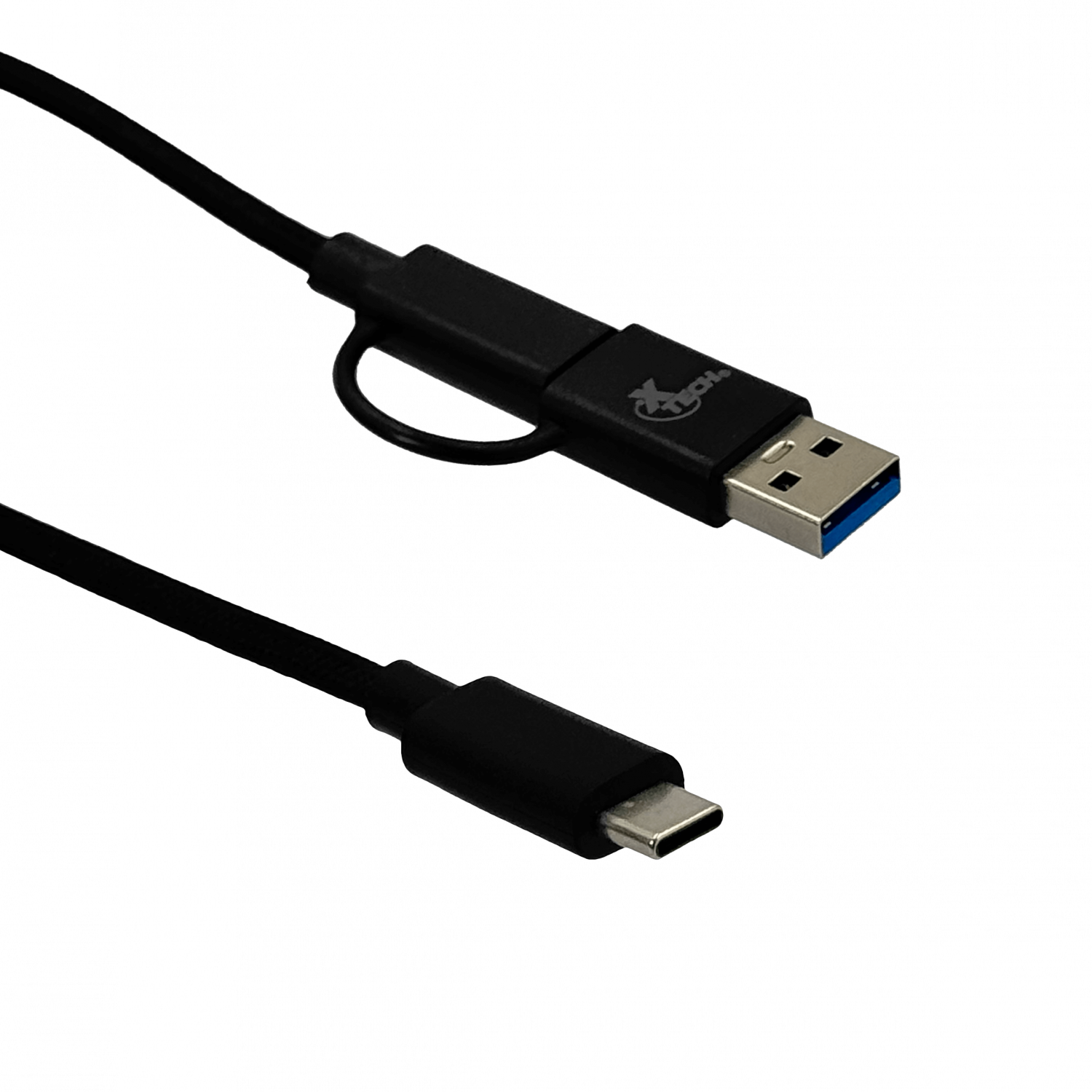 XTECH 2-IN-1 USB-C a USB-CM/AM Cable 182cm USB2.0 XTC-532 3
