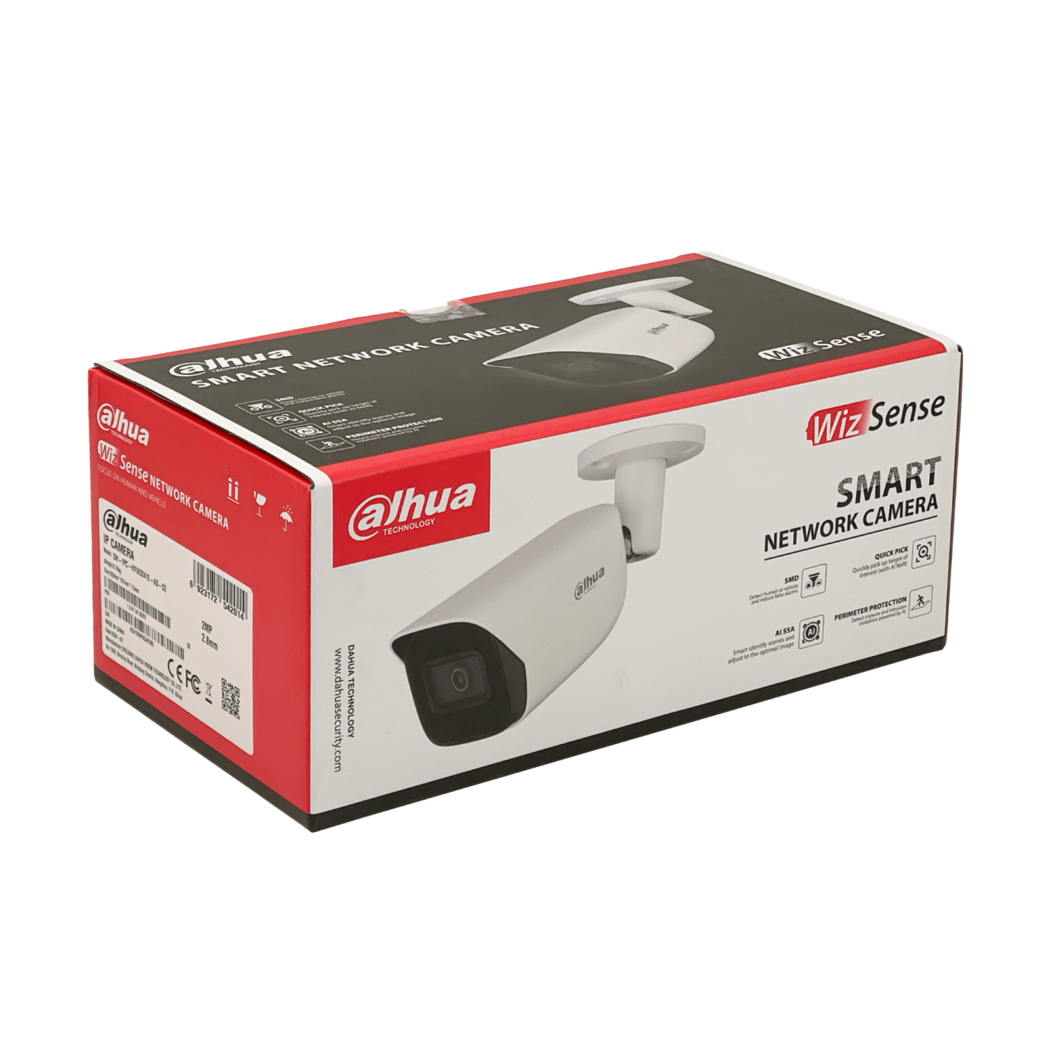 Cámara IP Dahua DH-IPC-HFW3241E-(A)S-S2 2MP Bullet IR Fijo WizSense, Micrófono, PoE, IP67 2