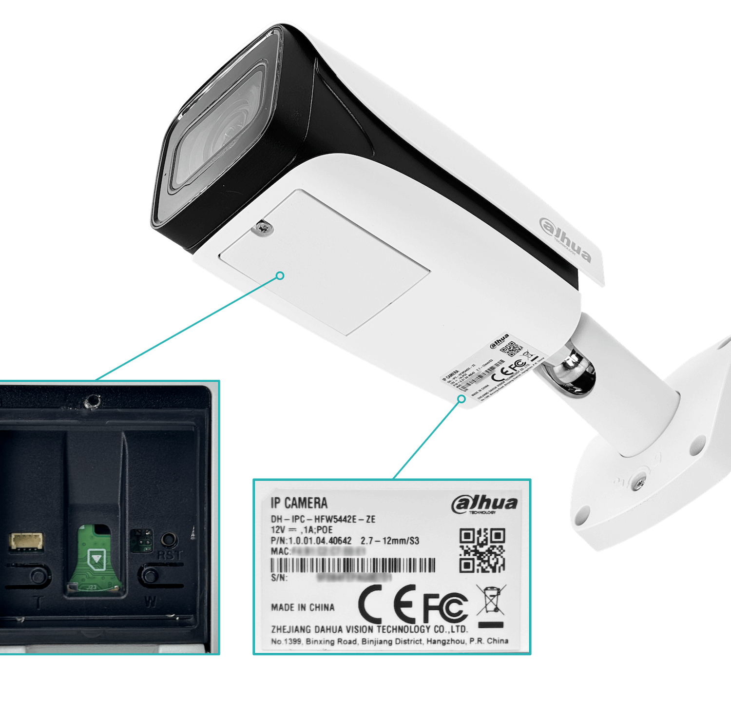 Cámara Bullet IP Dahua IPC-HFW5442E-ZE-S3 4MP IR 60m Zoom Motorizado IP67 IK10 2