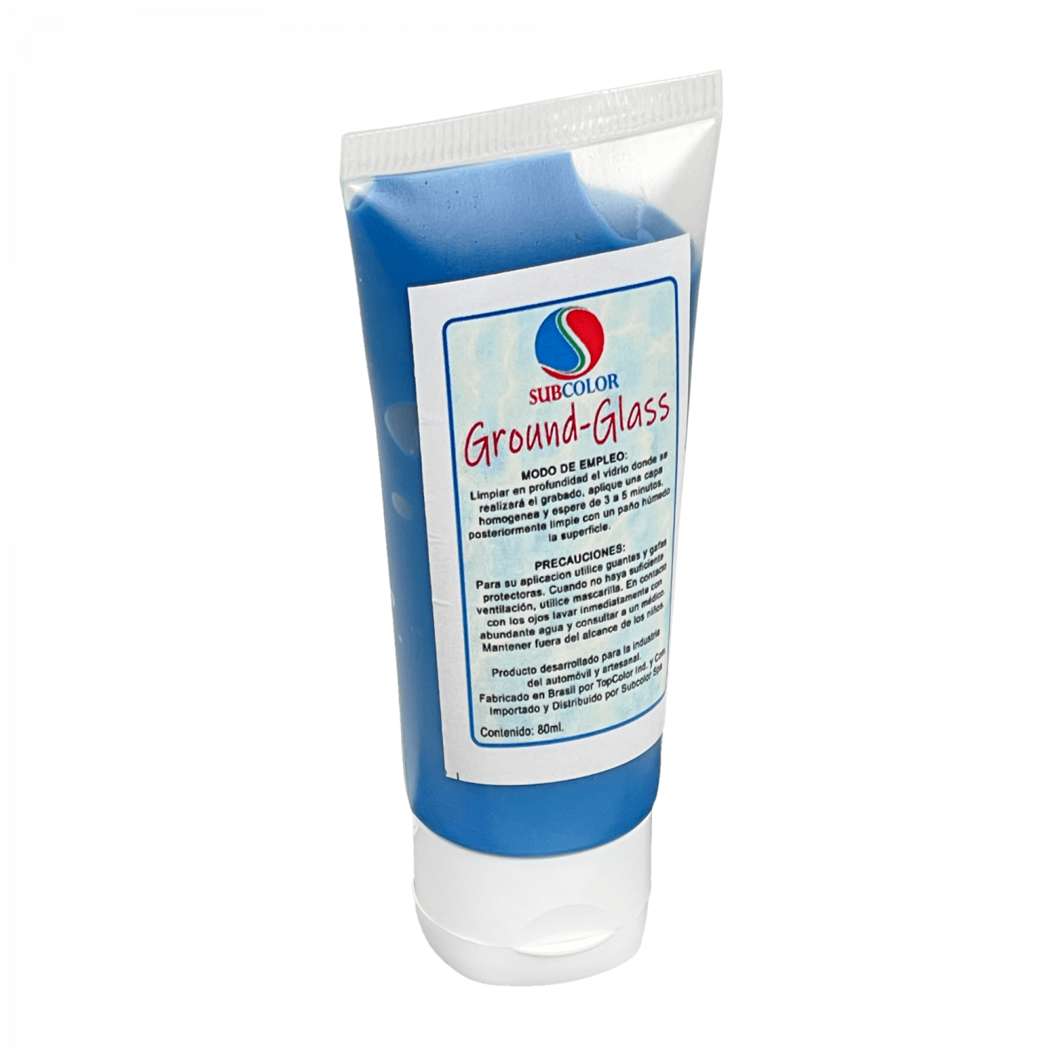 SUBCOLOR Pasta Crema para Grabado Vidrio c/Tapa Pomo-80ml GROUND-GLASS 1