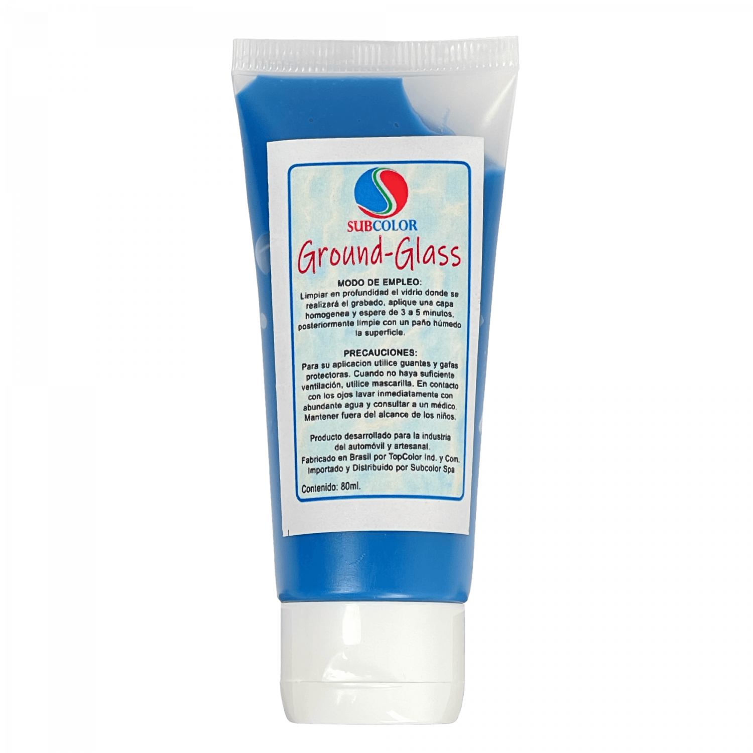 SUBCOLOR Pasta Crema para Grabado Vidrio c/Tapa Pomo-80ml GROUND-GLASS 4