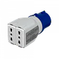GEWISS industrial 1-Macho 16A 2-Enchufe-H 10A/16A 2P+T IP44 250V - Miniatura 5