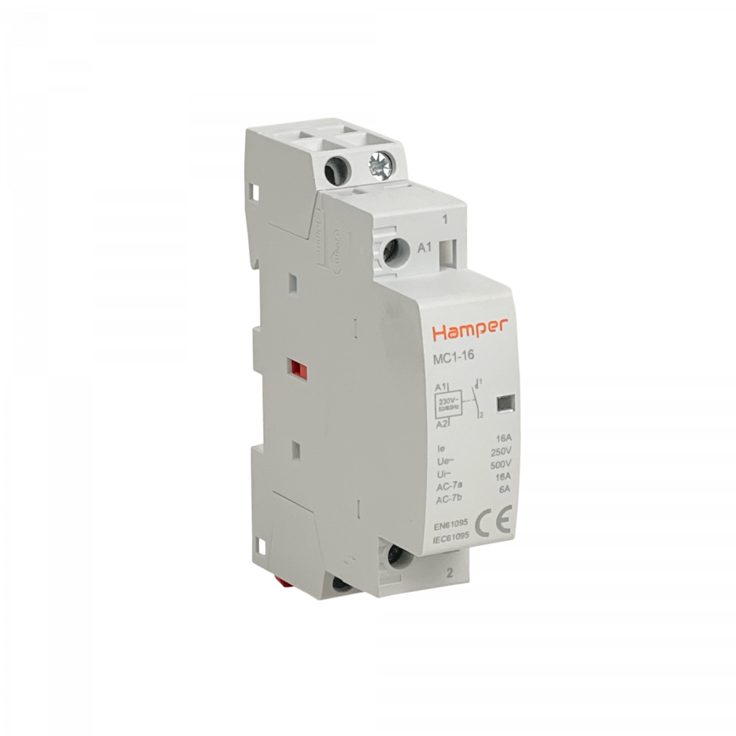 HAMPER 16A Contactor Monofasico Modular 230/400V 1NA IP20 Certif-SEC 2