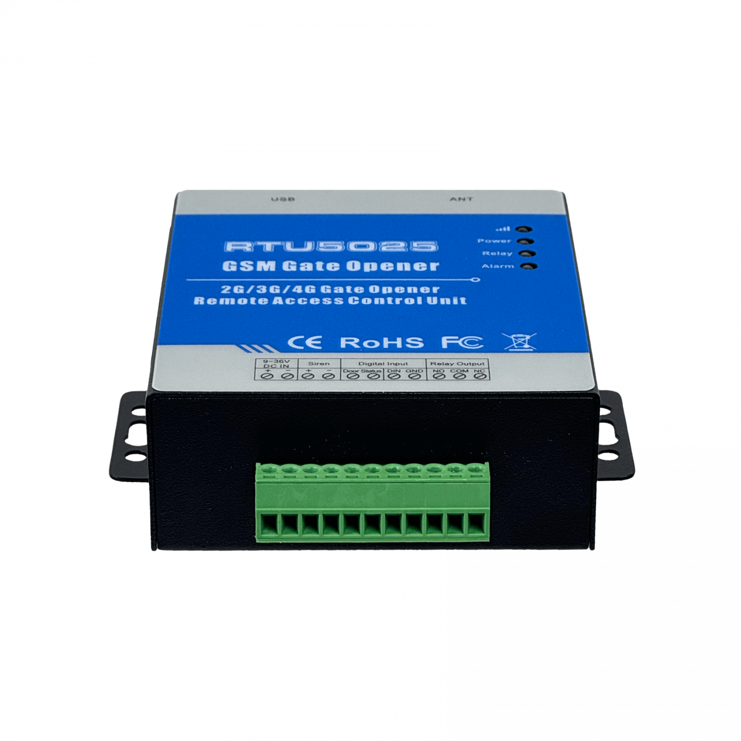 Controlador de Acceso 4G RTU-5025 1-SIM 2 Entradas NA/NC Sirena mini-USB 9-36VDC 7