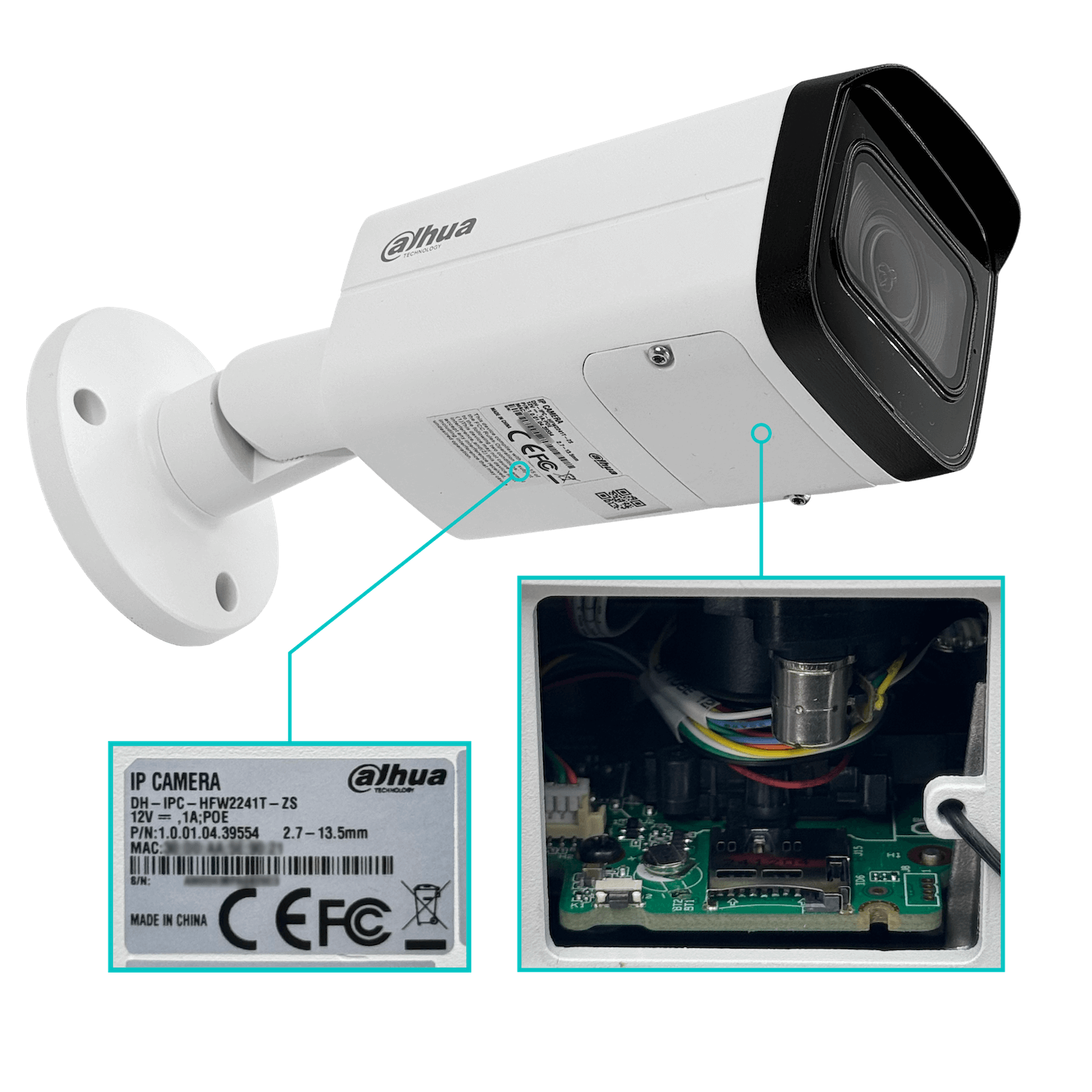 Cámara de Vigilancia IP Dahua IPC HFW2241T ZS 2MP Starlight, Zoom Motorizado, H.265+, IP67 3