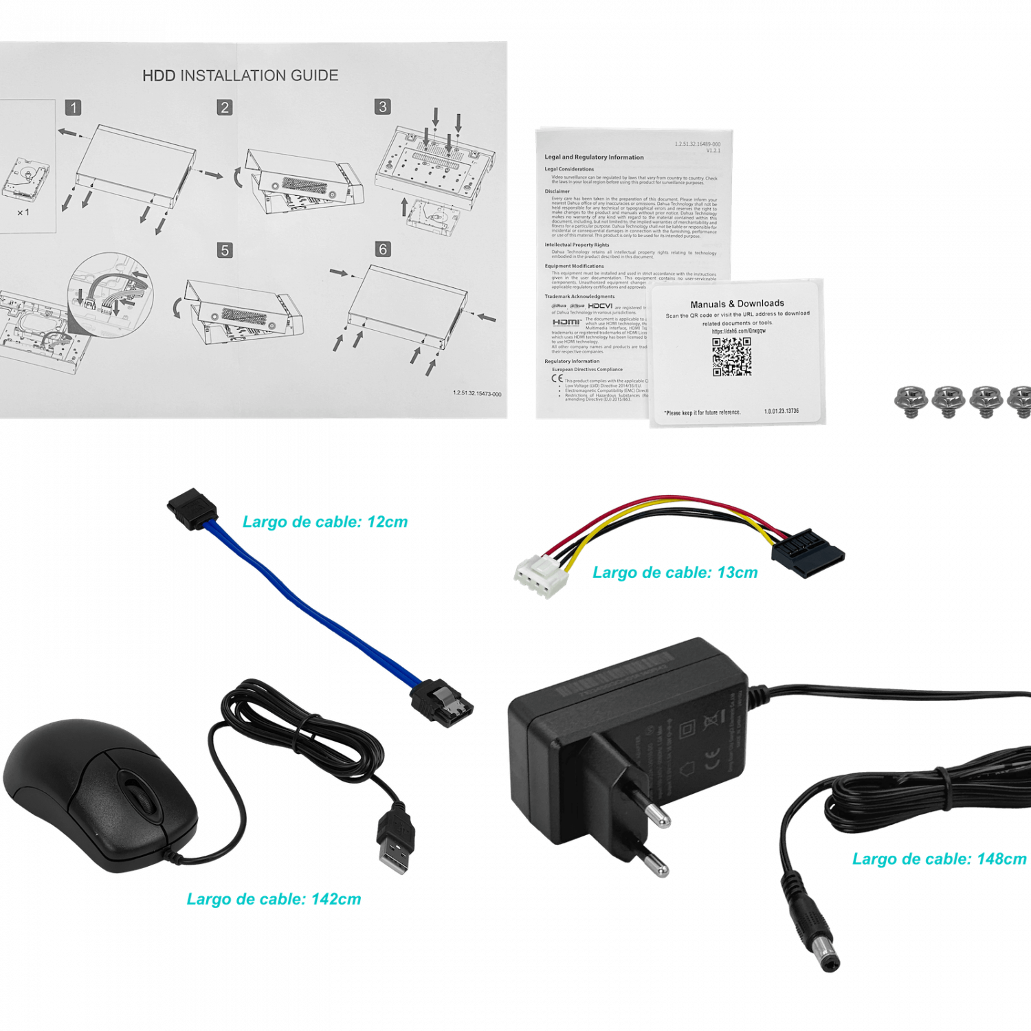 Grabador híbrido 4 canales IP Dahua XVR-IP 5104-IP / AHD 5 MP 1