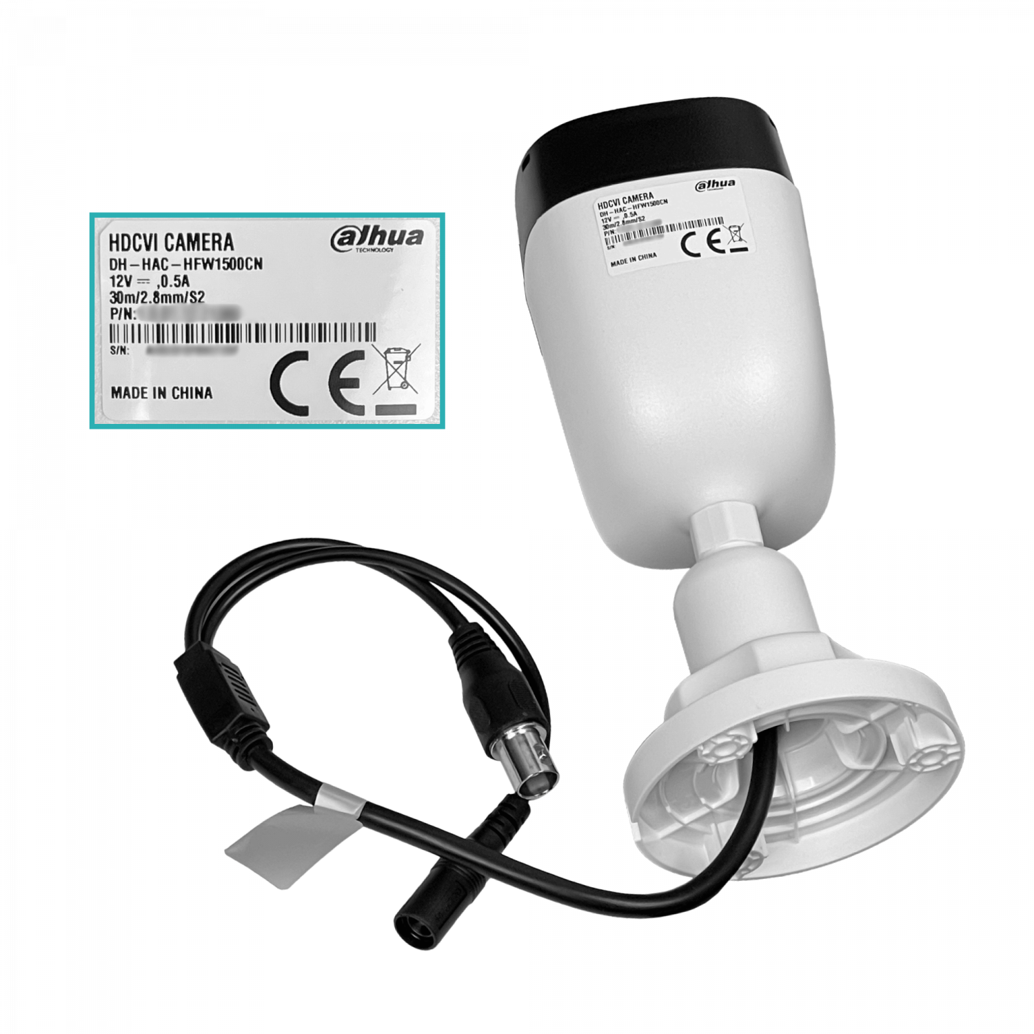 Cámara de Vigilancia Bala HDCVI Dahua HAC?HFW1500C(-A) 5?MP Starlight, IR 30?m, Micrófono, IP67 5