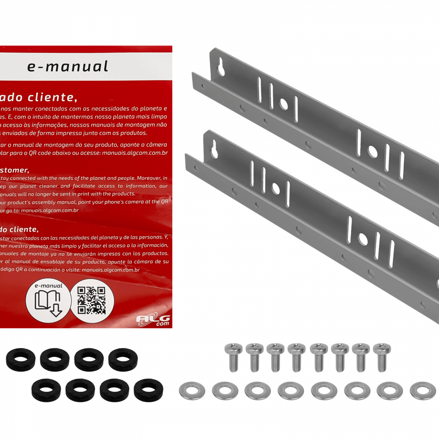 Rack Exterior ALGCOM RK10-3PE 10U 509x340mm IP54 Poste Piso Galvanizado 2