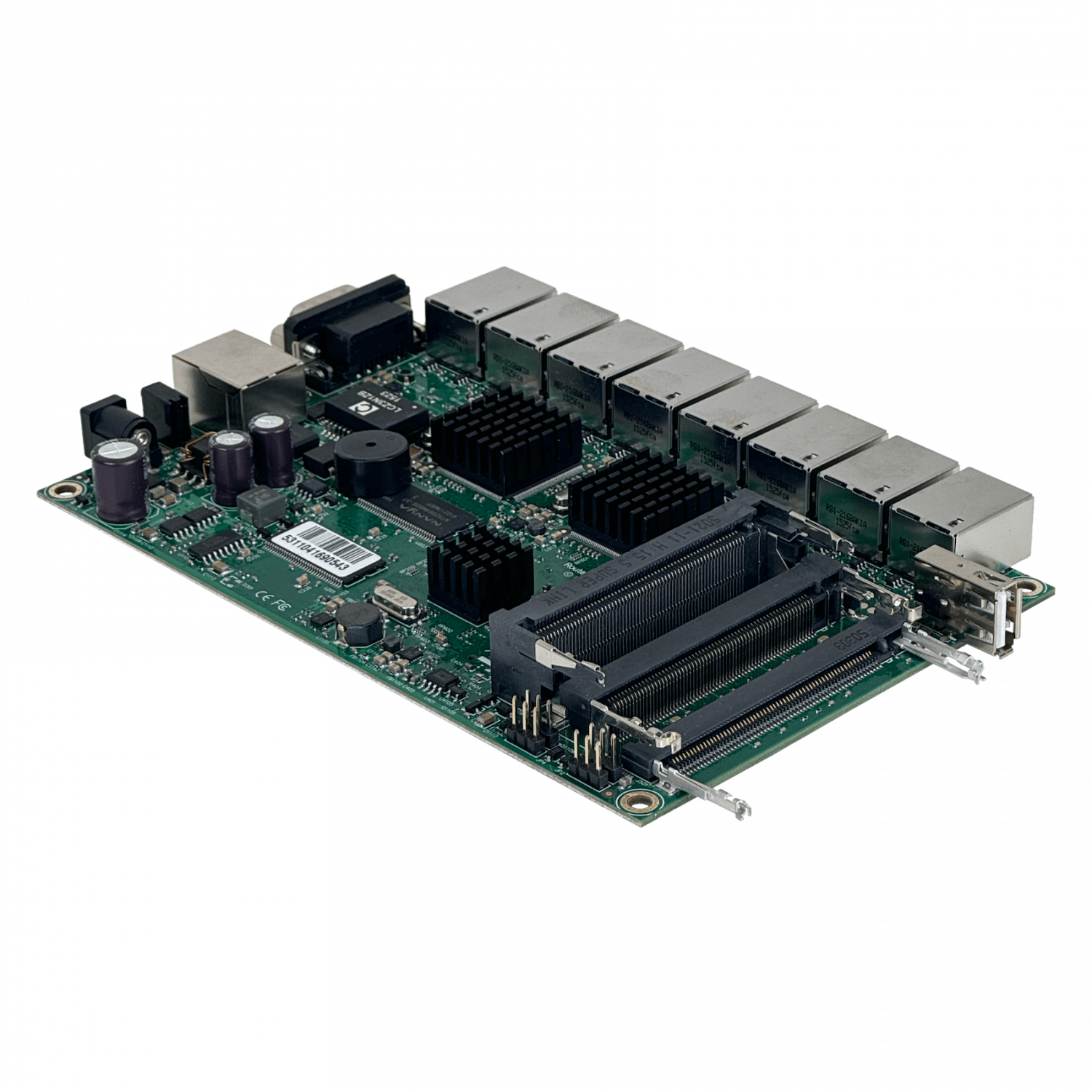 RouterBoard MikroTik RB493G - x9 Puertos, 3 Ranuras miniPCI, CPU 680MHz, 256MB RAM 1