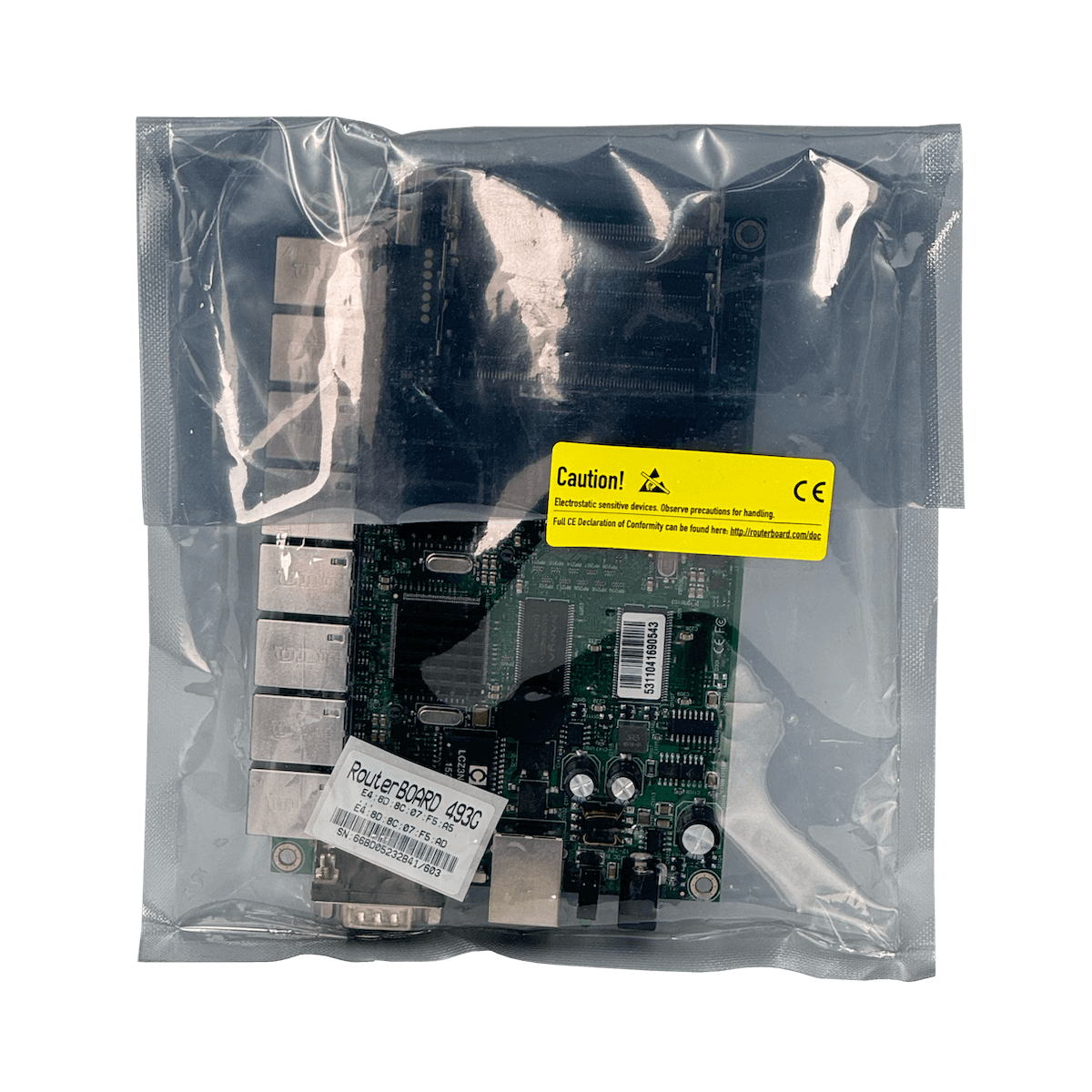 RouterBoard MikroTik RB493G - x9 Puertos, 3 Ranuras miniPCI, CPU 680MHz, 256MB RAM 4