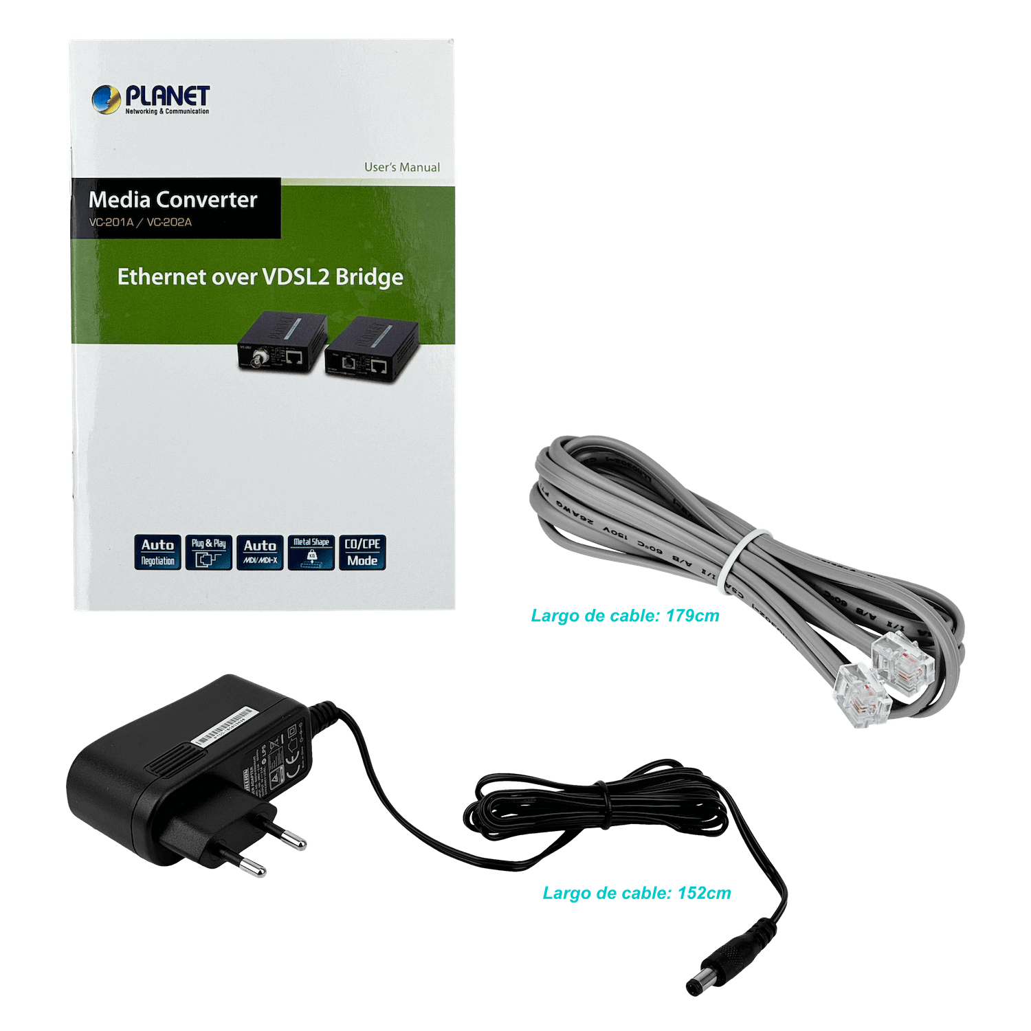 PLANET Ethernet sobre VDSL 1,5km Master/Slave requiere-dos 3